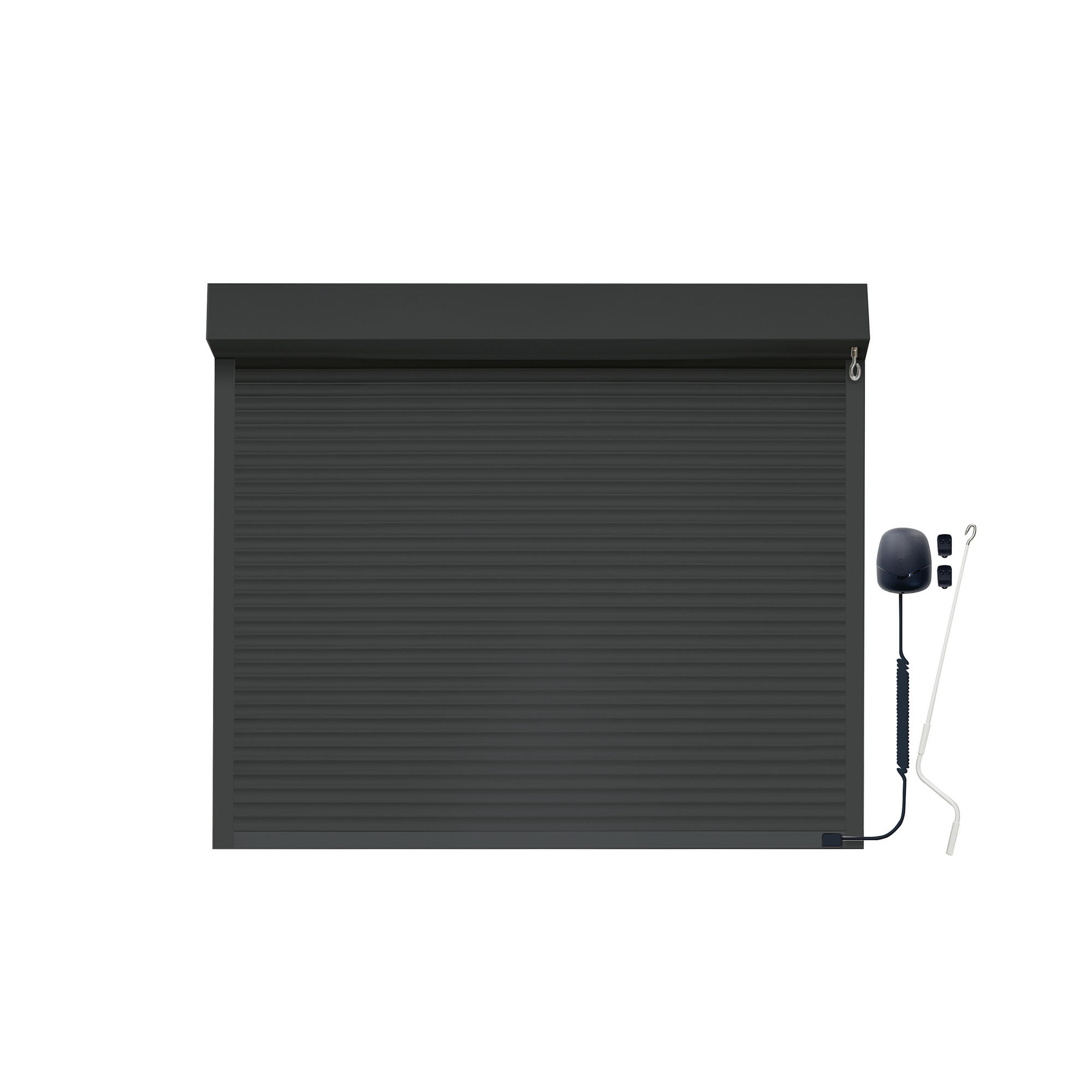 PORTE DE GARAGE A ENROULEMENT FIRST2 H200 X L240 CM GRISE - 4