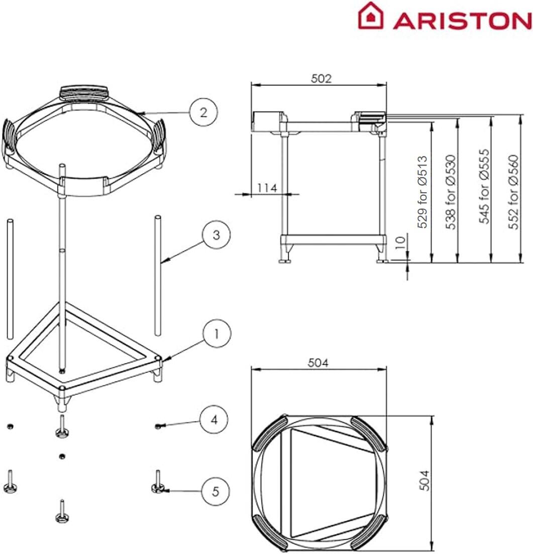 Trépied Universel pour chauffe-eau - Ariston - 2