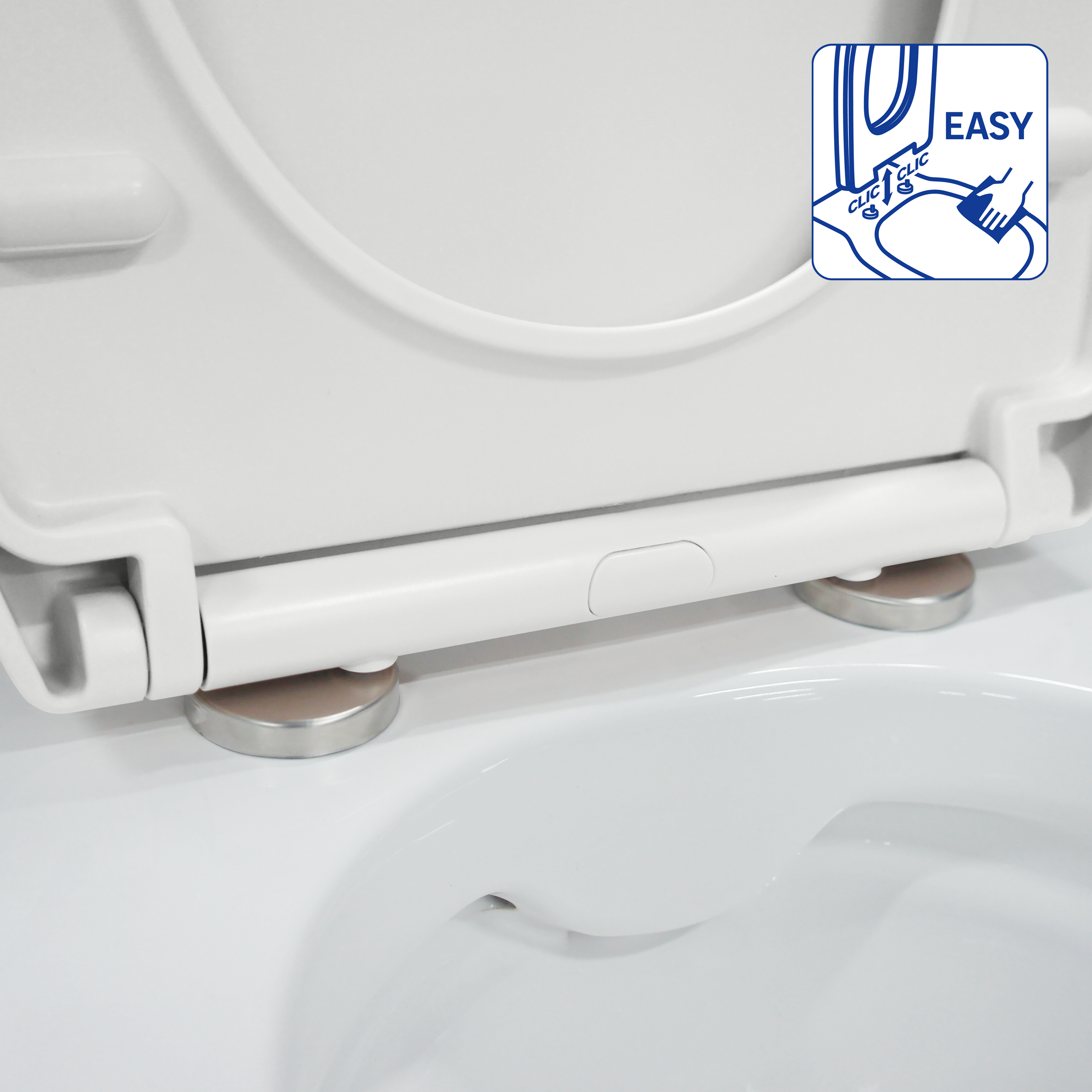 Abattant frein de chute polypropylène blanc SENSEA Easy - 7