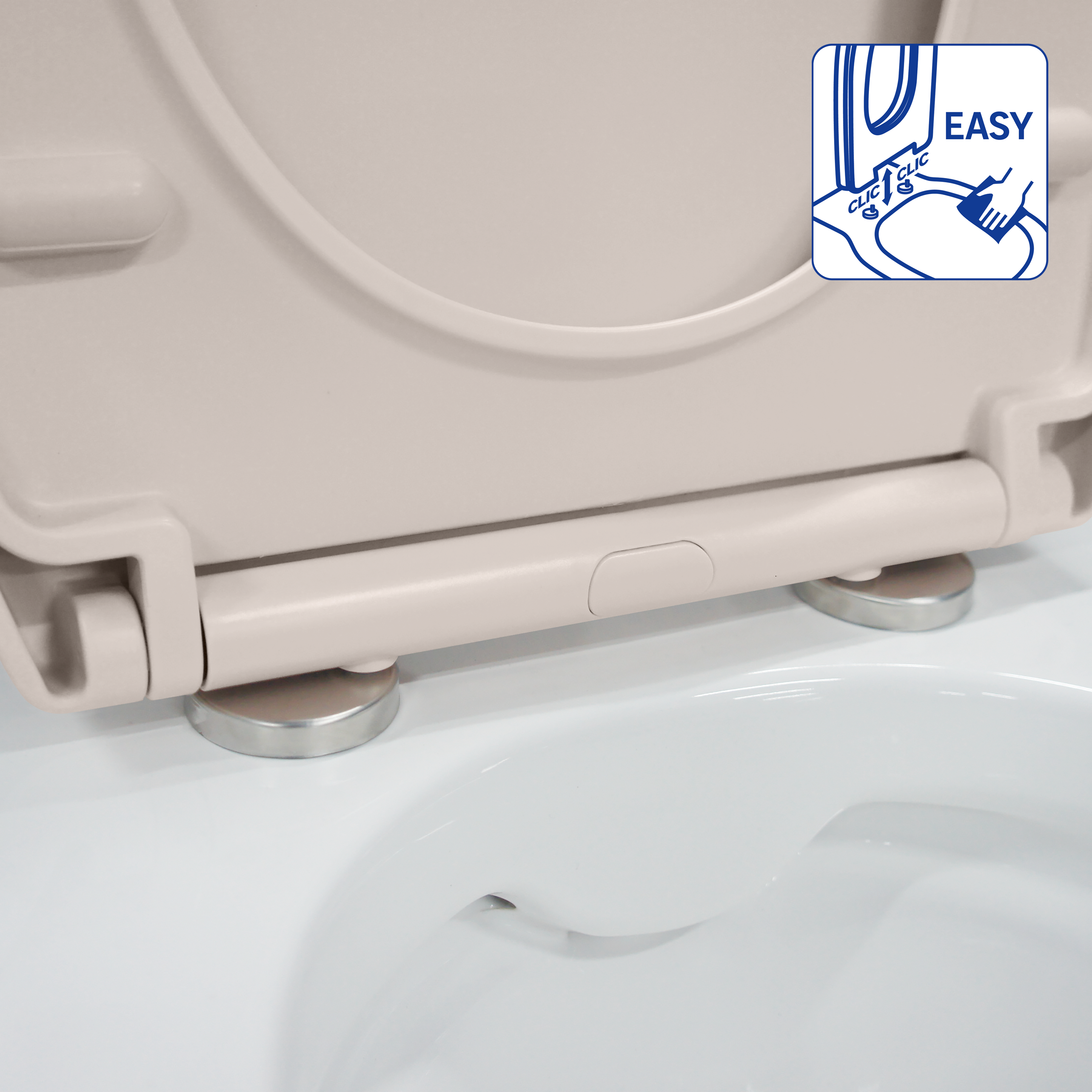 Abattant frein de chute polypropylène rose SENSEA Easy - 7