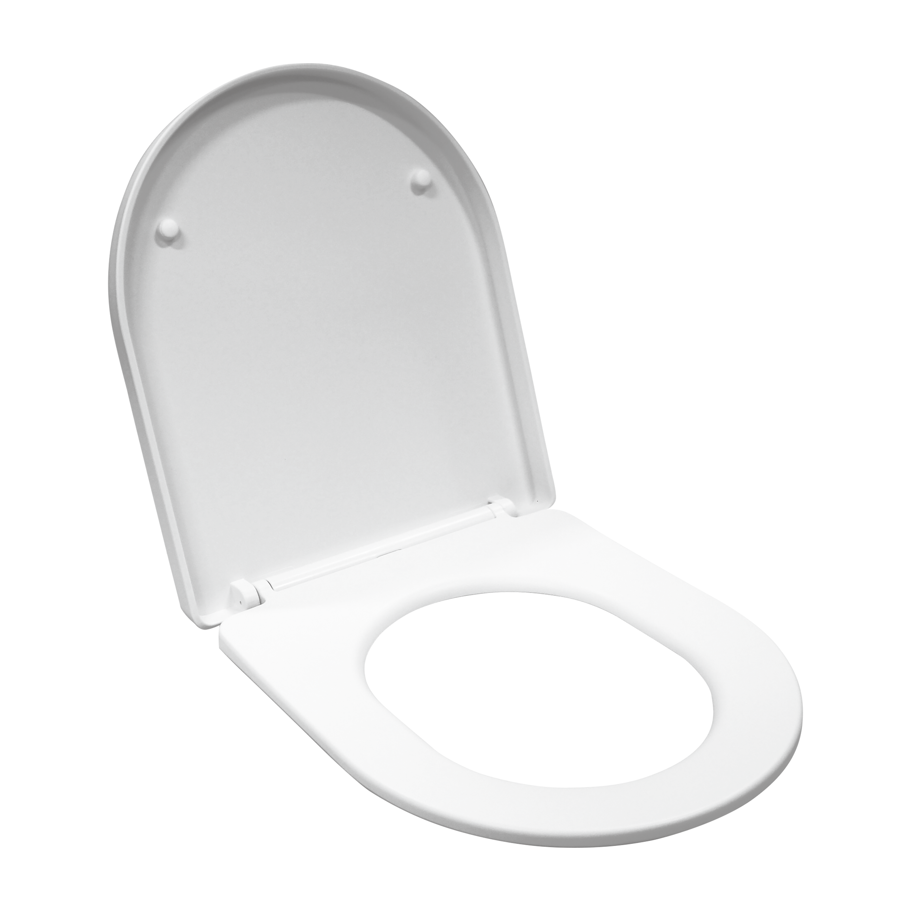 Abattant frein de chute en D polypropylène blanc SENSEA Easy - 5