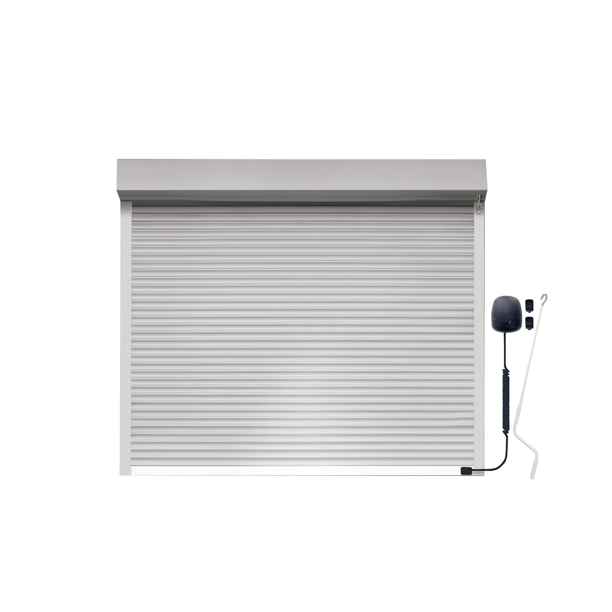 PORTE DE GARAGE A ENROULEMENT motorisée FIRST2 H200 X L240 CM BLANCHE - 4