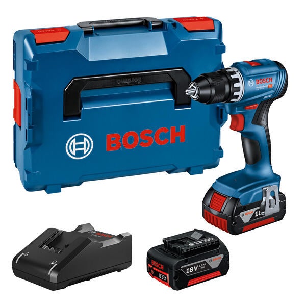 Perceuse visseuse sans fil 18V 2X3Ah + Coffret - BOSCH PROFESSIONAL -  GSR 18V-45
