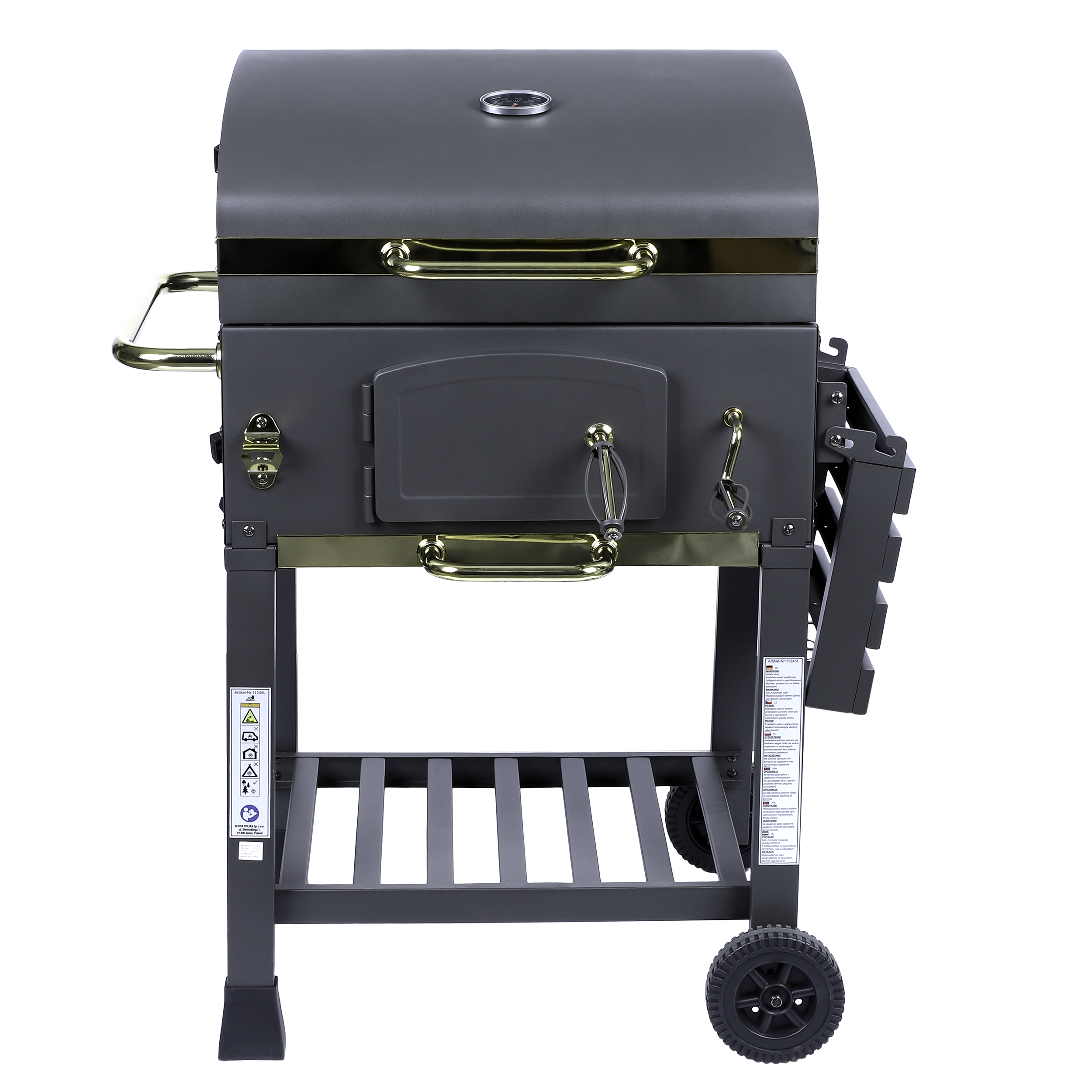 Grill węglowy Angular Gold XL żeliwny ruszt + pokrowiec gratis Activa - 3