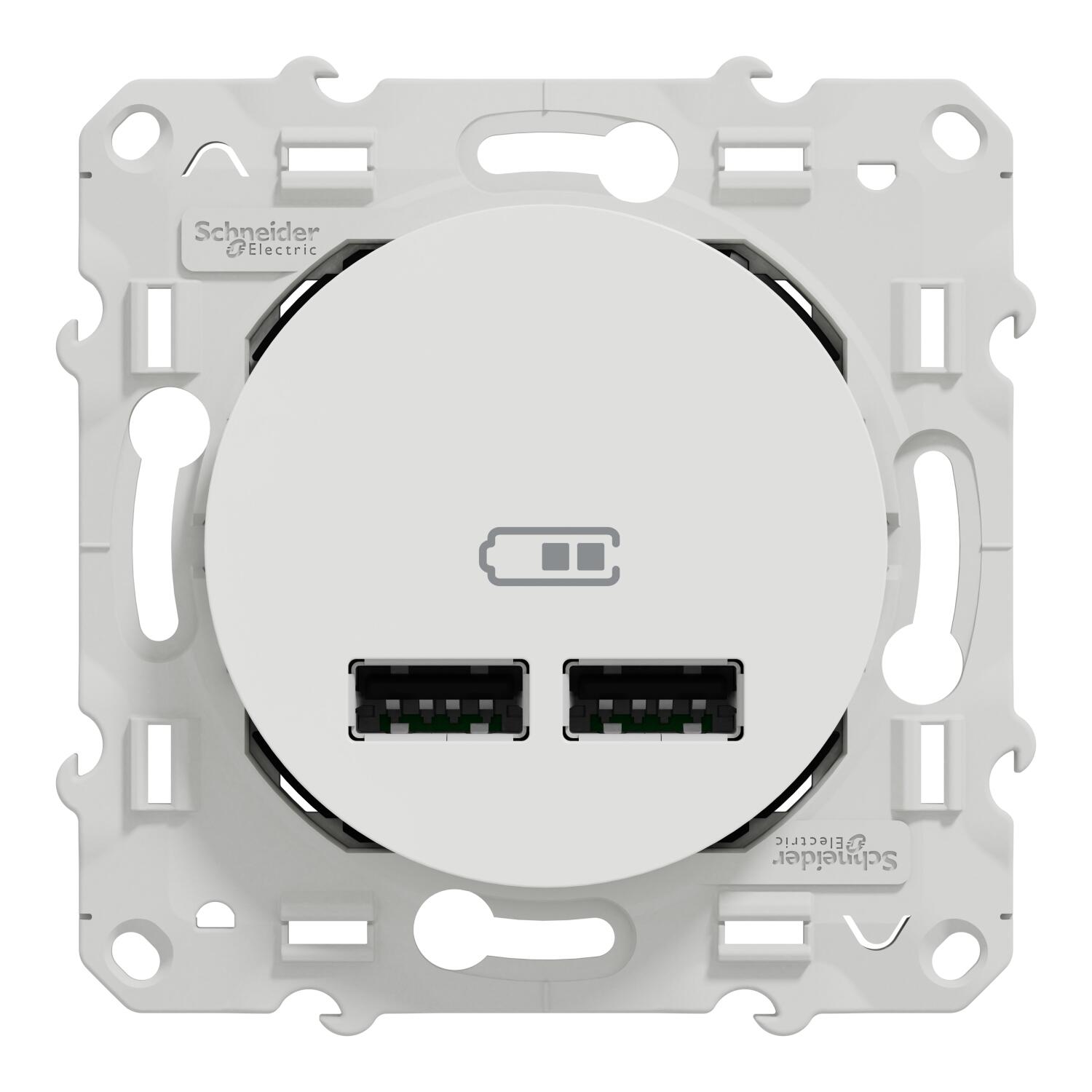 Double prise USB ODACE - SCHNEIDER ELECTRIC - 8