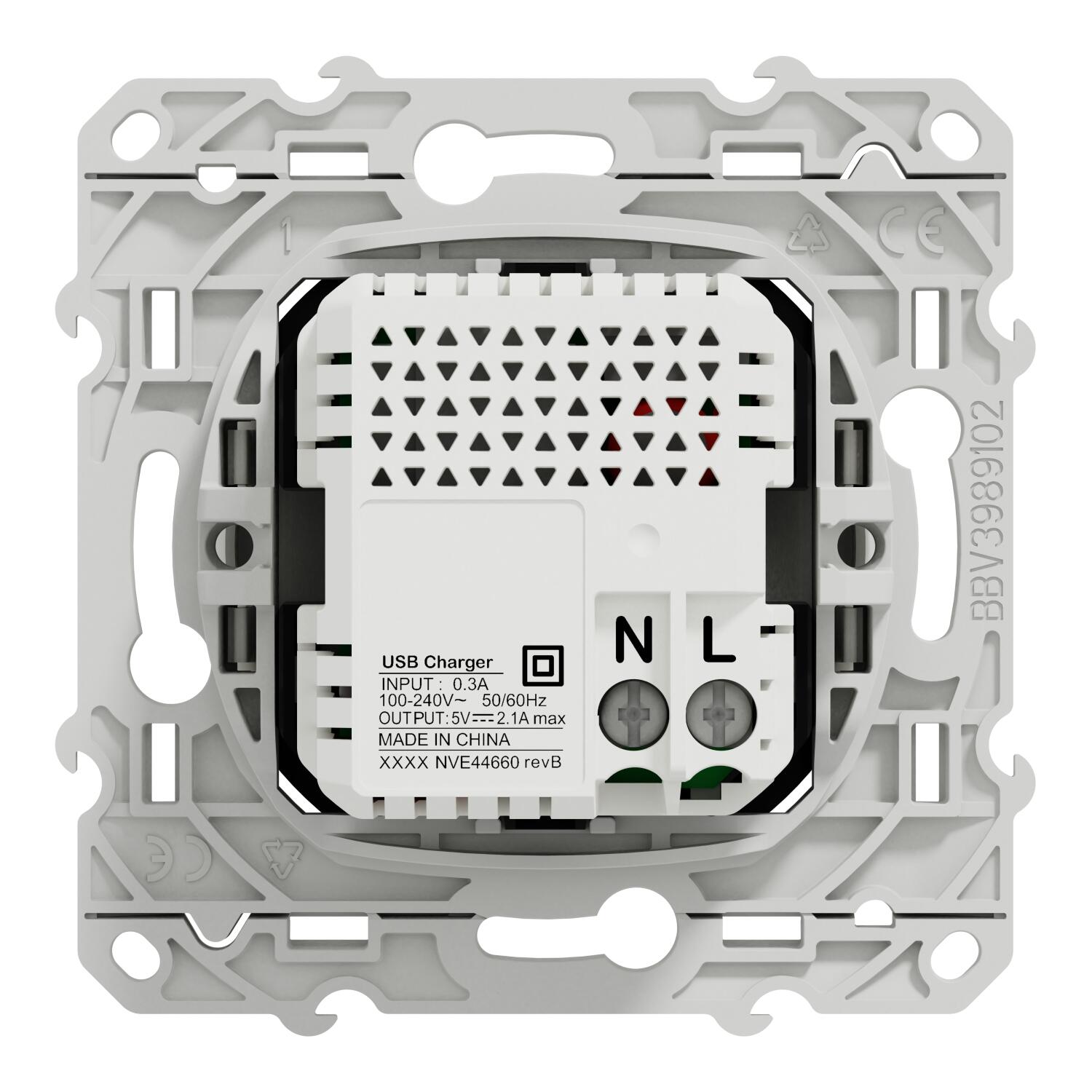 Double prise USB ODACE - SCHNEIDER ELECTRIC - 7