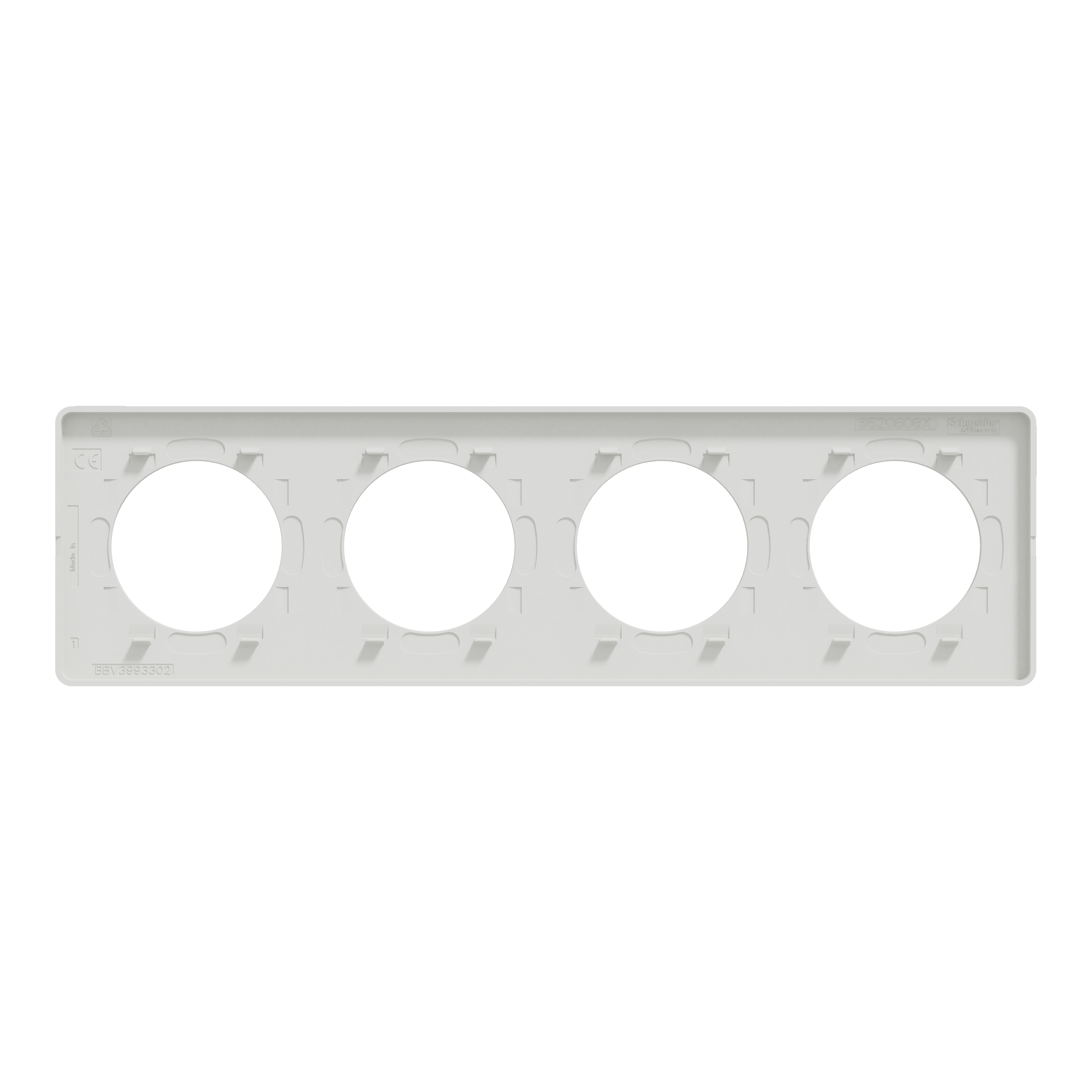 Plaque de finition 4 postes Odace Touch - SCHNEIDER ELECTRIC - 6