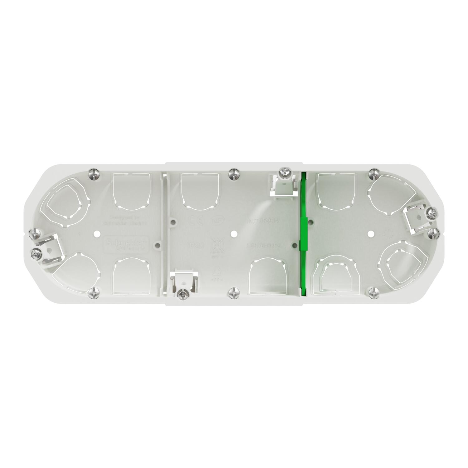 Boîte d'encastrement 3 postes multifix plus - SCHNEIDER ELECTRIC - 2
