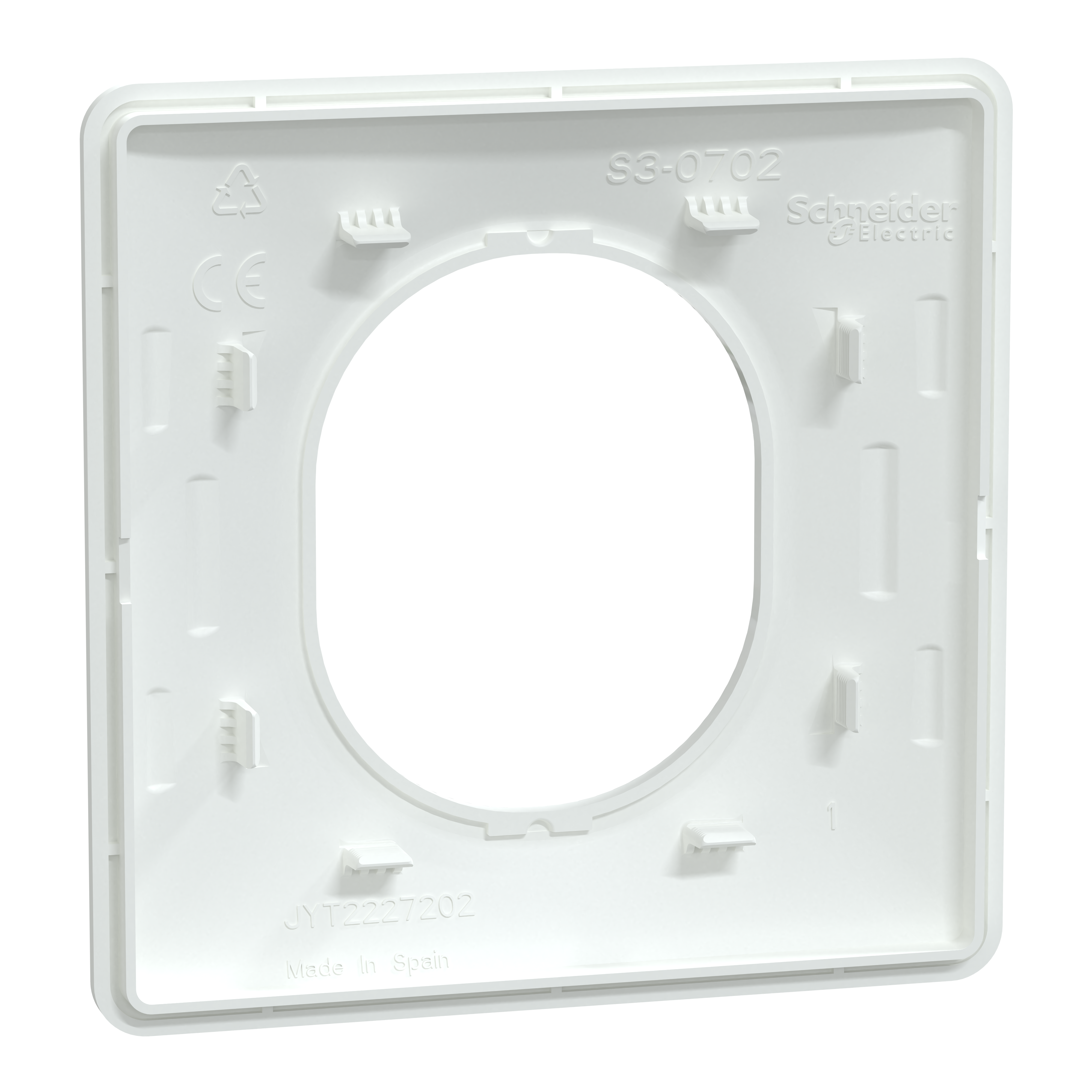 Plaque de finition 1 poste blanche Ovalis - SCHNEIDER ELECTRIC - 2