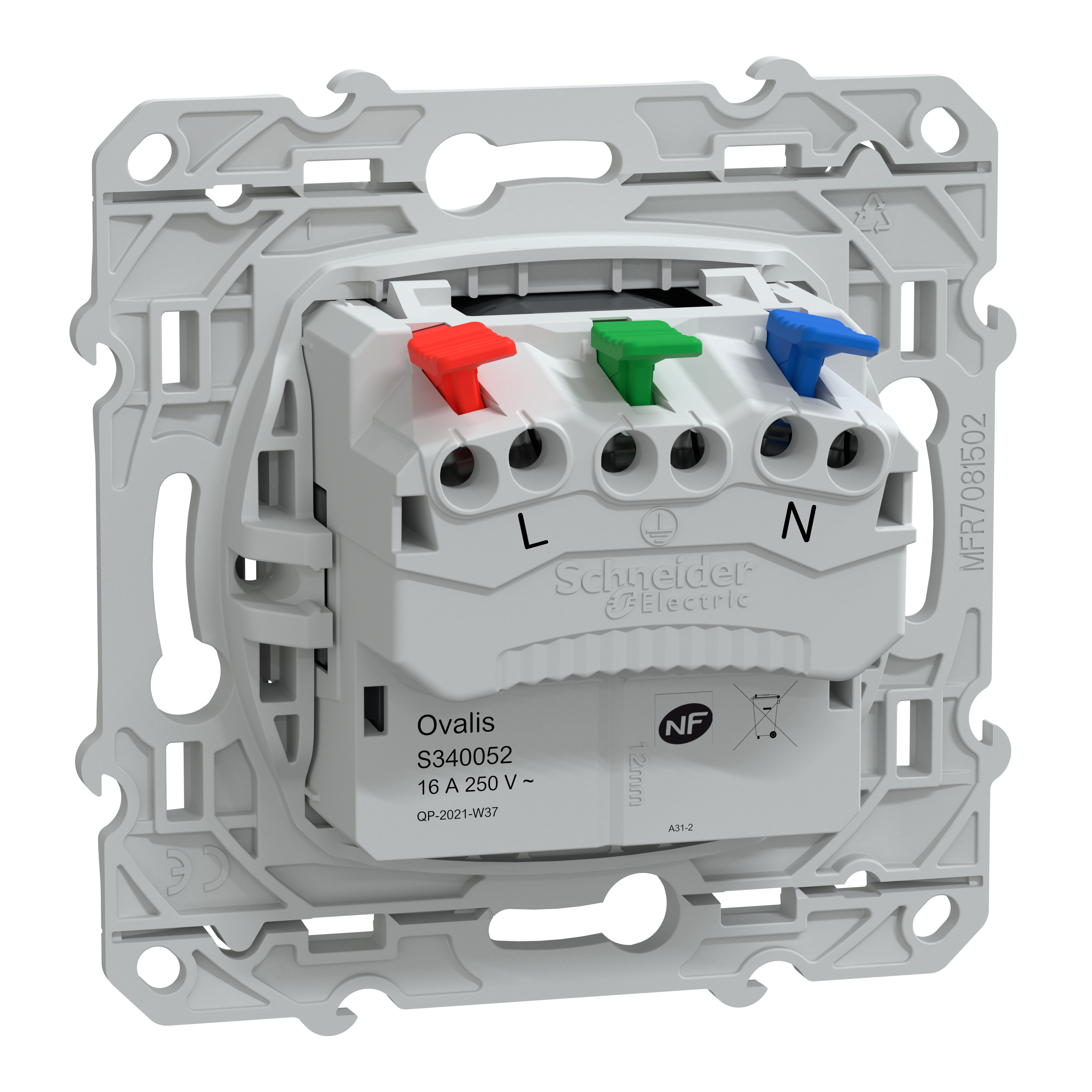 Prise de courant 2P+T affleurante OVALIS 2 - SCHNEIDER ELECTRIC - 2