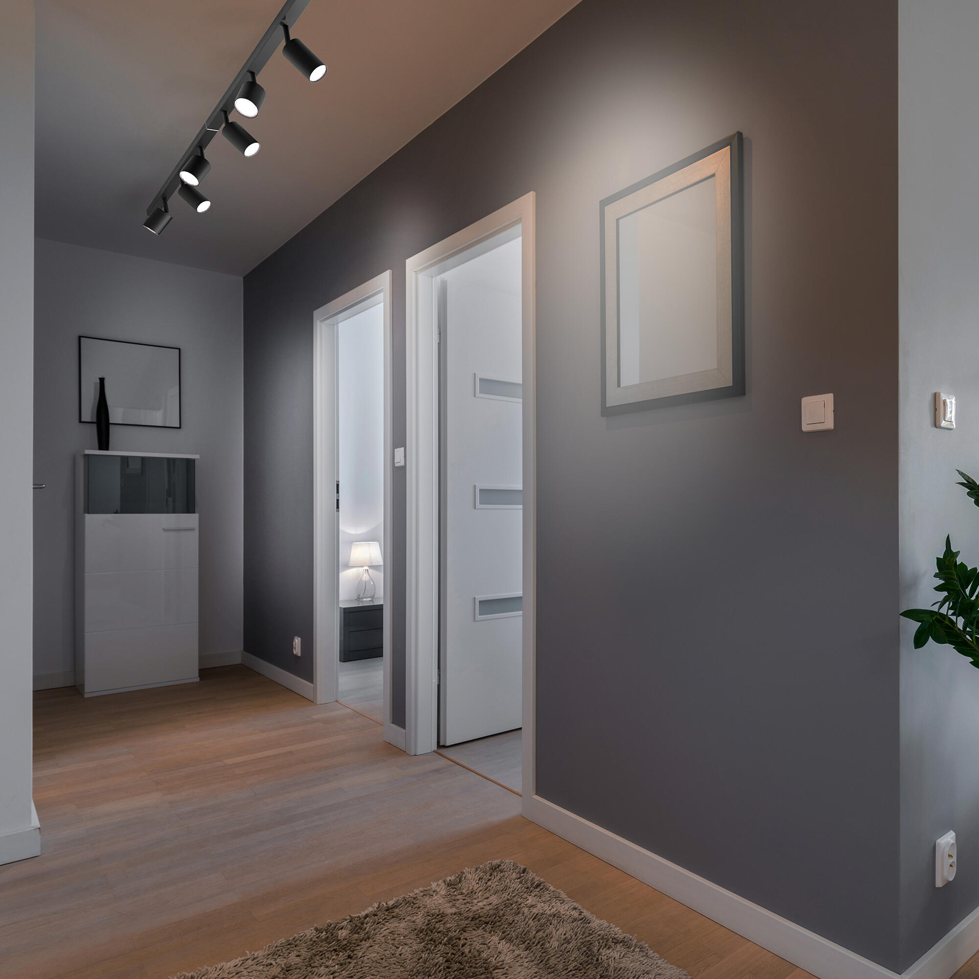 Zestaw szynowy Dataka czarny 3 x GU10 Inspire - 3