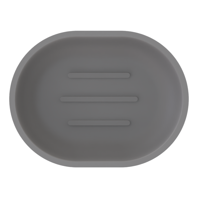 Jabonera Essential gris / plata mate