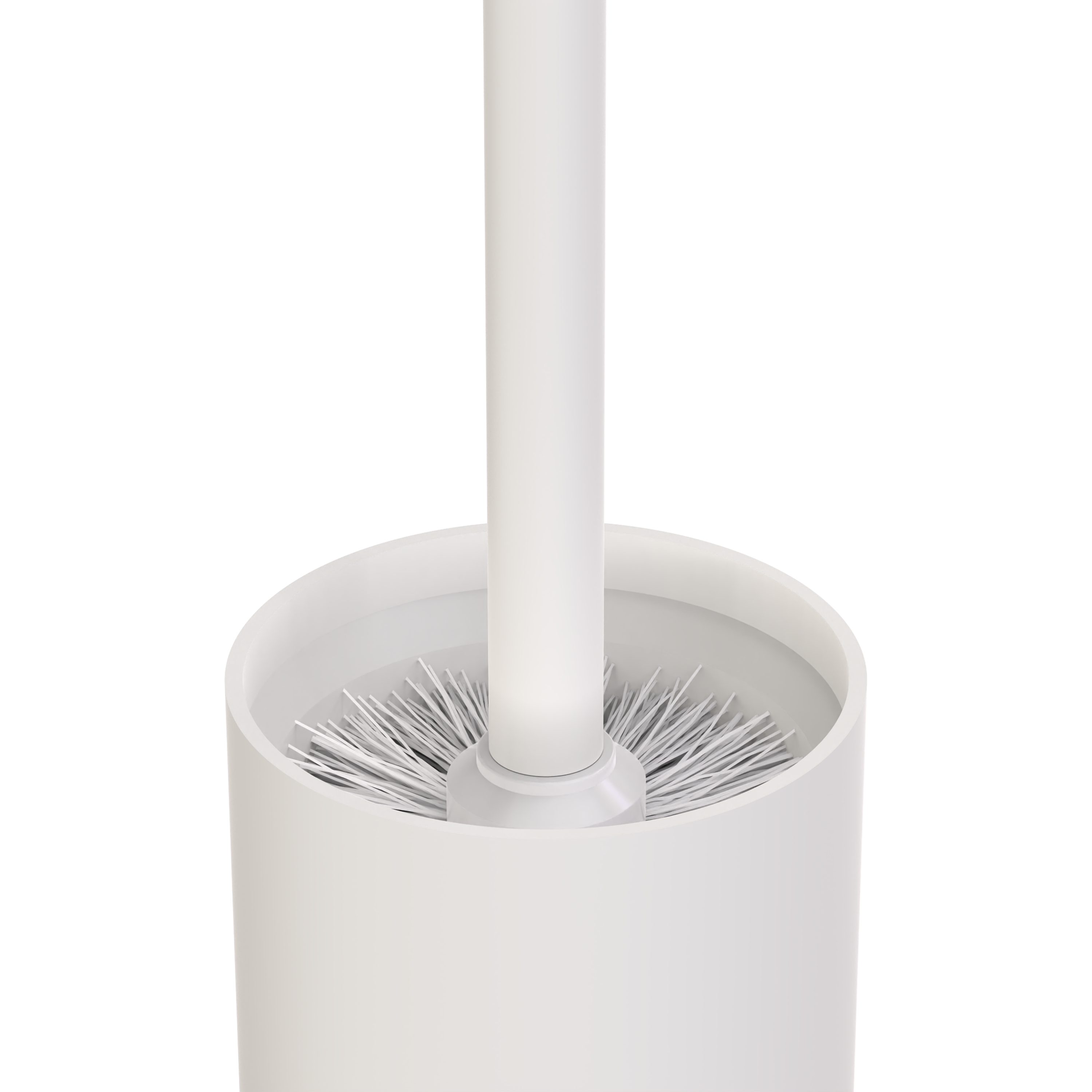 Pot avec brosse WC intégrée blanc Essential SENSEA - 5