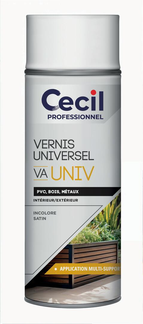 Vernis universel aérosol transparent satin 400 ml - CECIL PRO