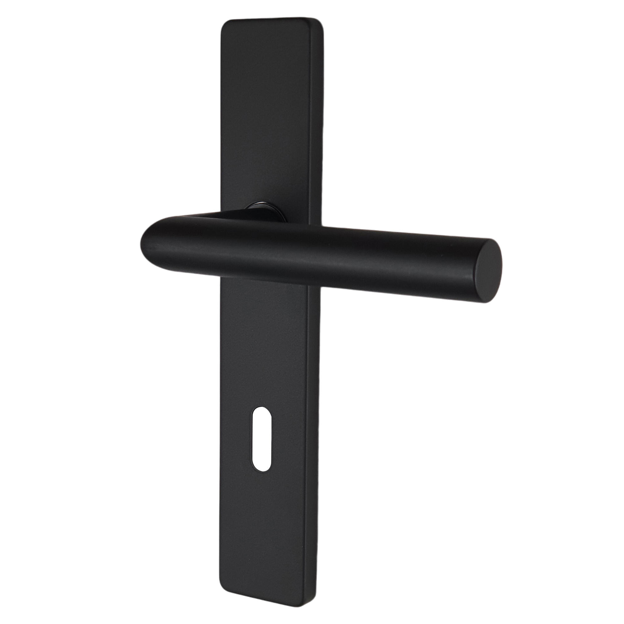Poignée de porte noire entraxe ajustable Clé en L EDISON DUALFIT x2 - 4