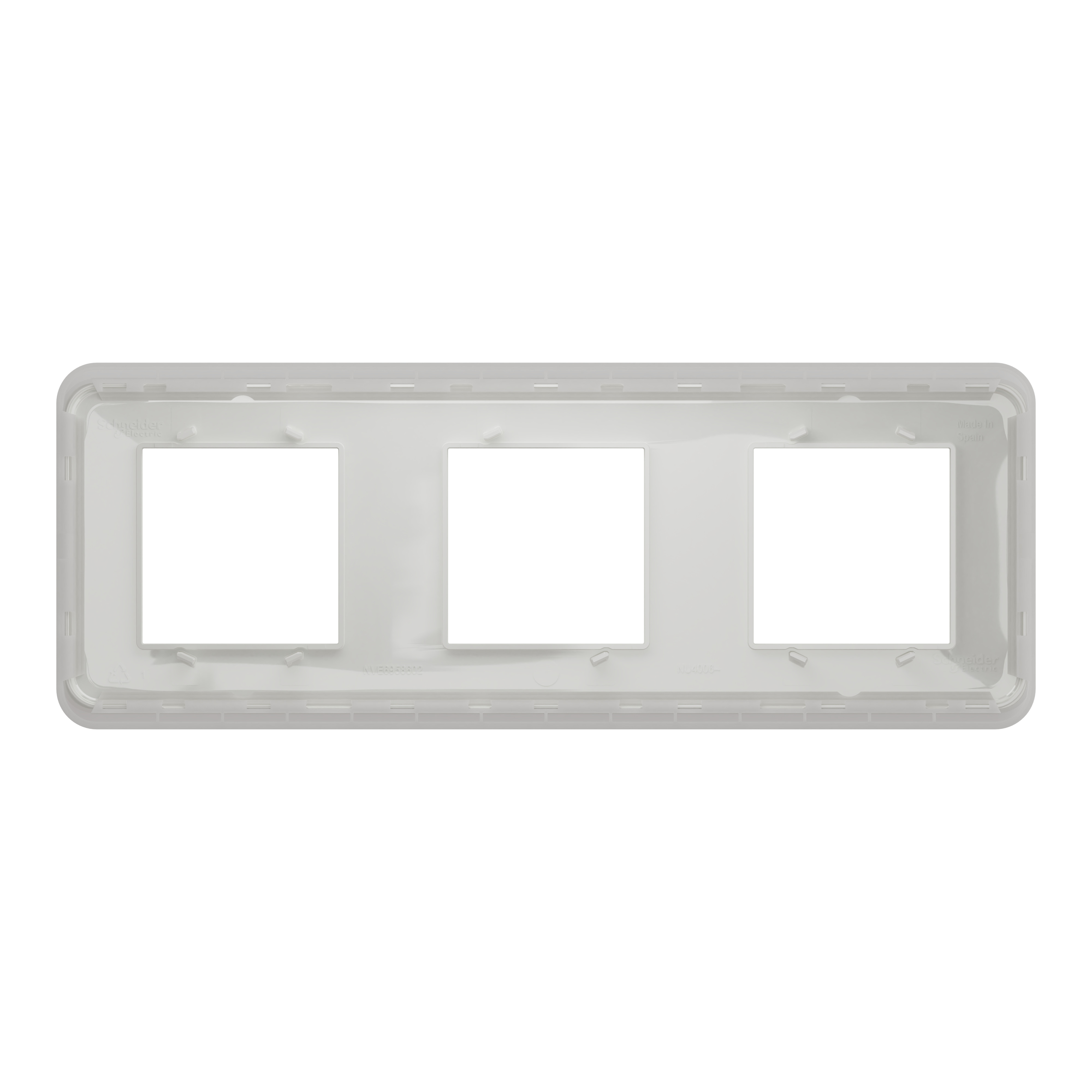 Plaque de finition 3 postes blanche UNICA - SCHNEIDER ELECTRIC - 4