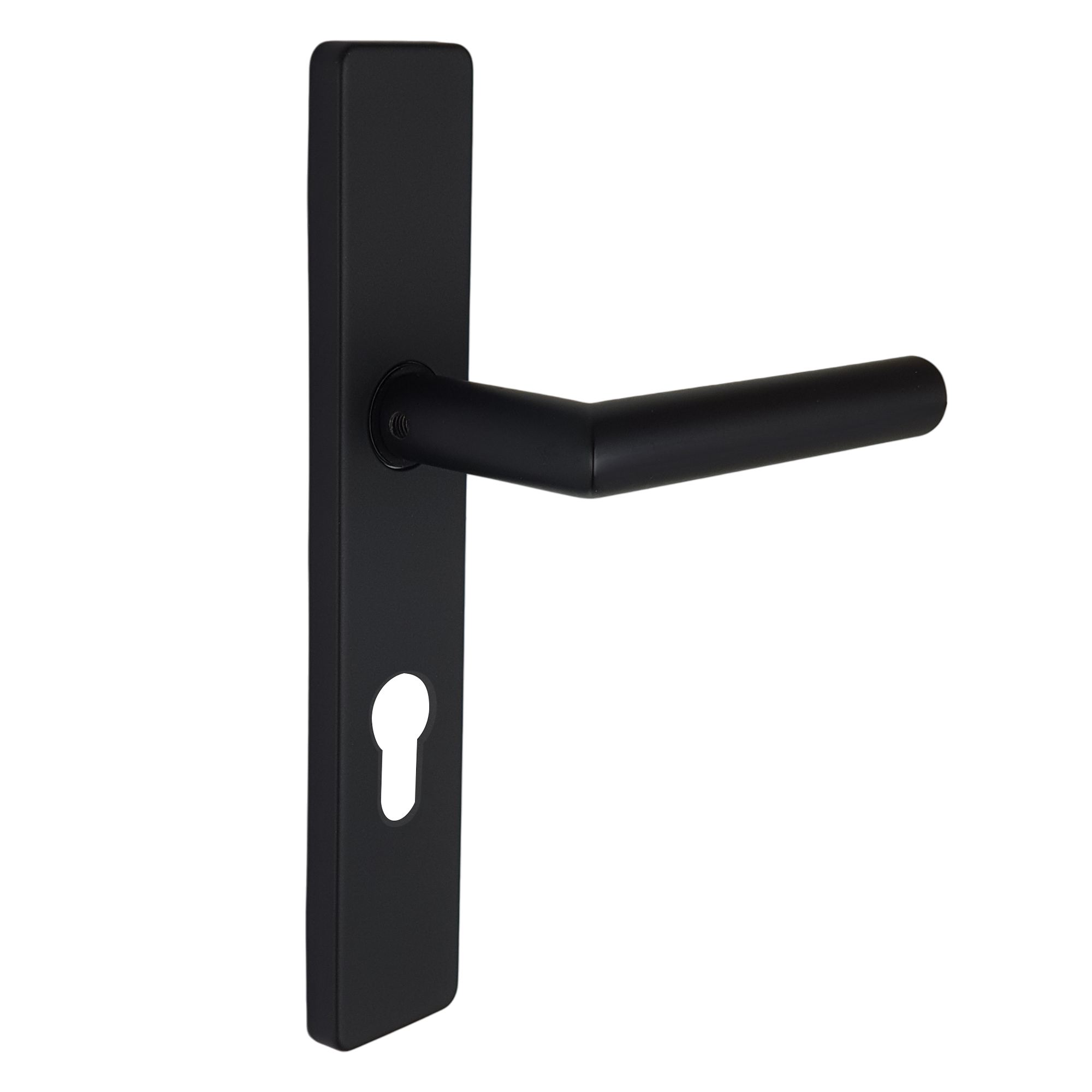 Poignée de porte noire mat entraxe ajustable Clé en I EDISON DUALFIT x2 - 3
