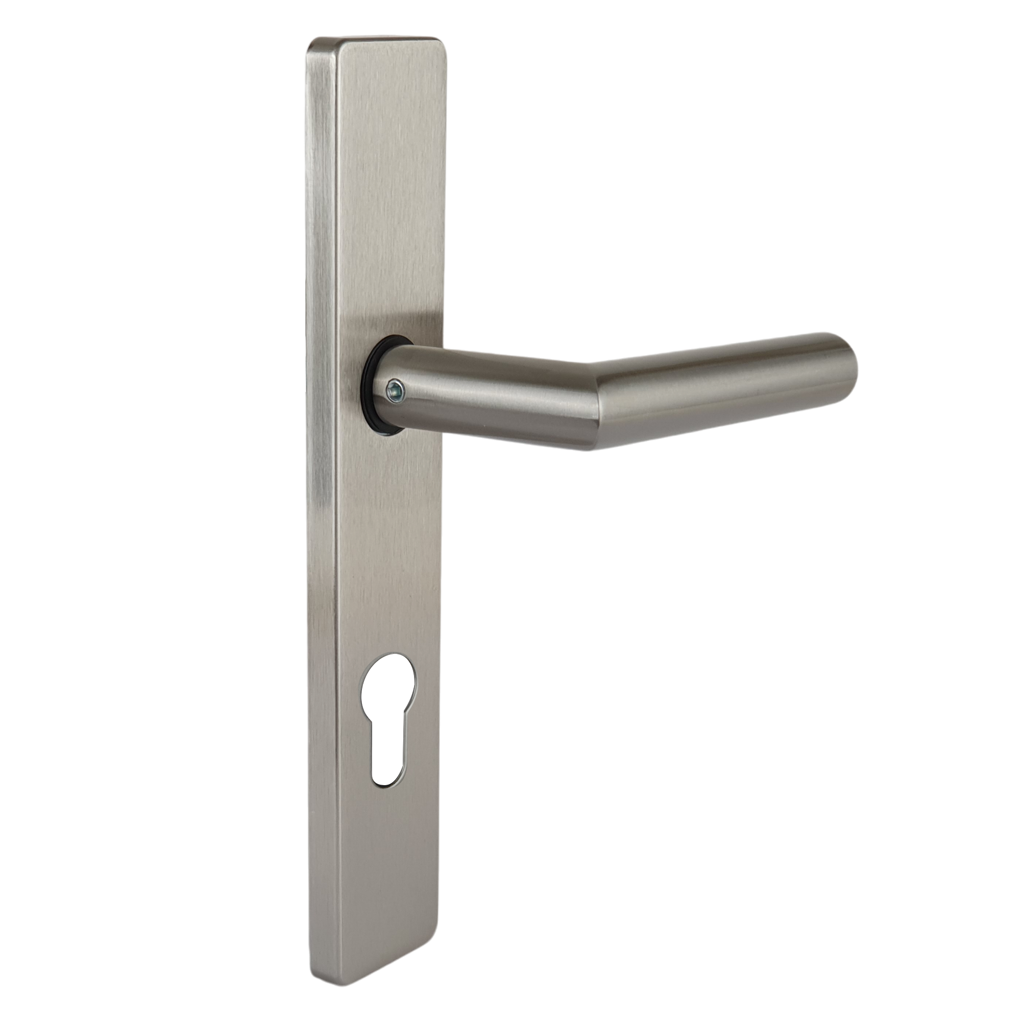 Poignée de porte sur plaque grise mat entraxe ajustable Clé en I EDISON DUALFIT x2 - 4