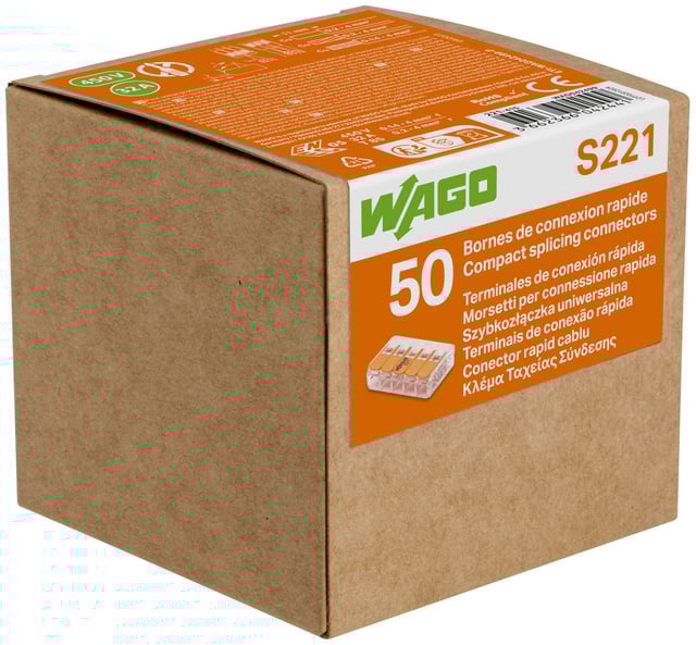 Borne de connexion S221 5 entrées boite de 50  - WAGO