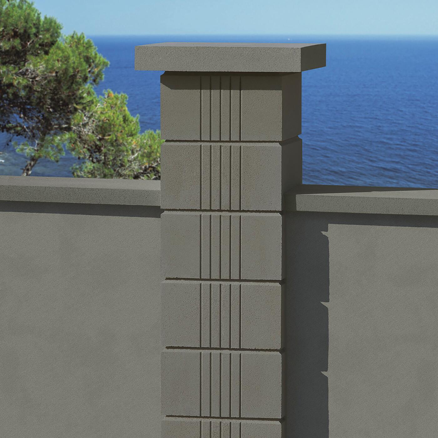 CHAPEAU PLAT STRIAS ANTHRACITE 40X40X6 - 2