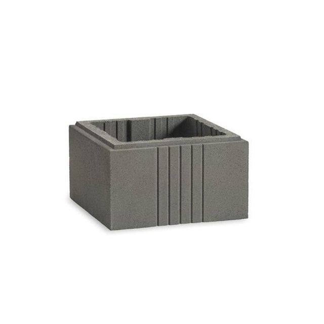 ELEMENT DE PILIER STRIAS ANTHRACITE 30X30 H.17CM