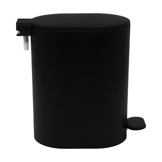Papelera baño Easy negro 3L