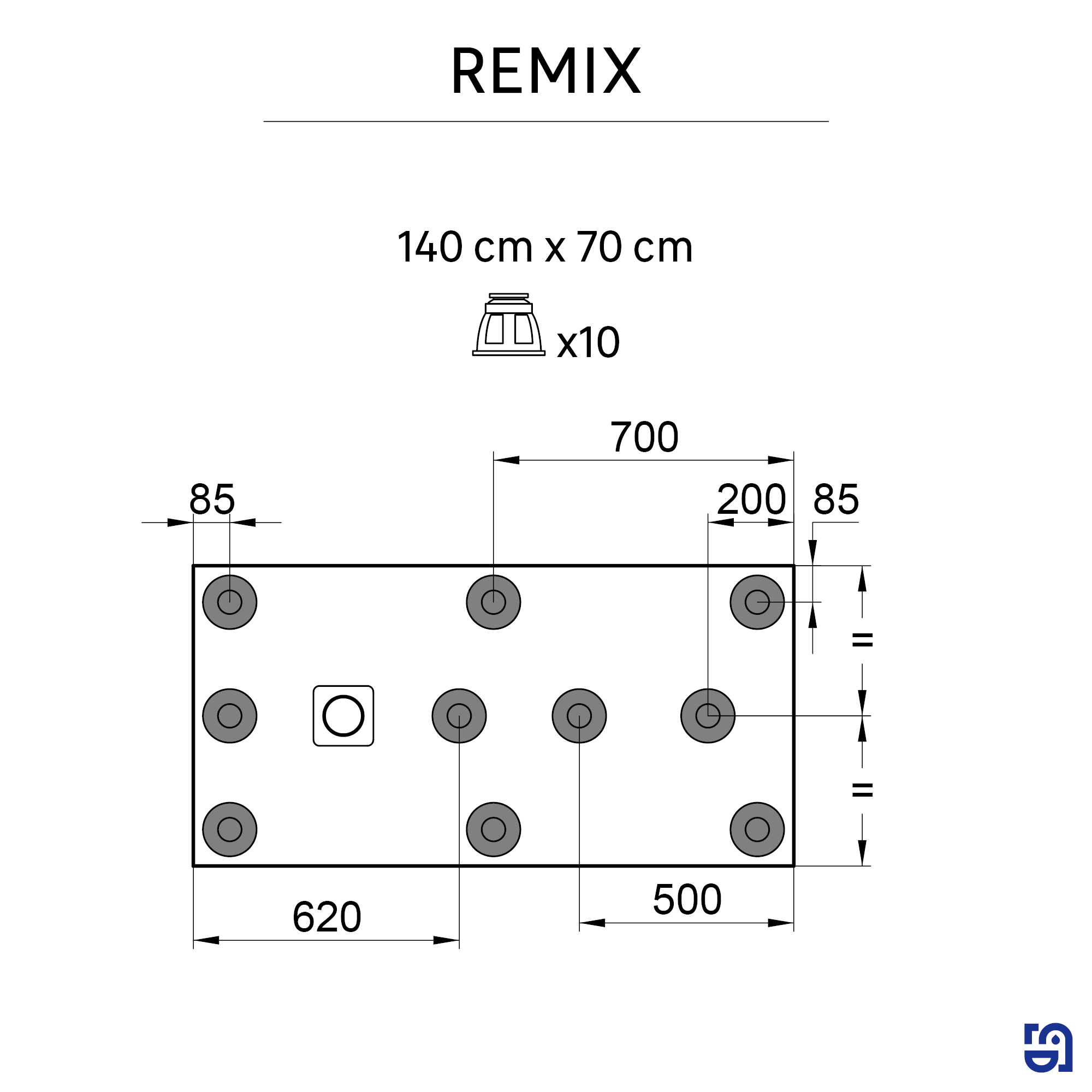 Piatto doccia SENSEA in composito minerale di resina gelificata Remix V3 bianco L 70 x L 140 x H 2.8 cm opaco - 8