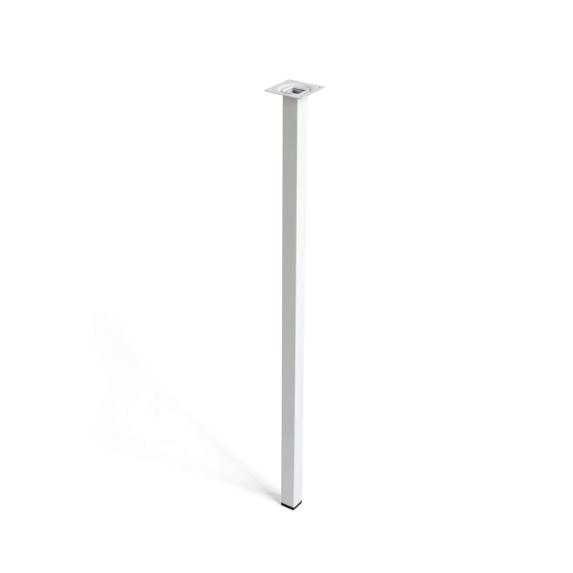 Pata para mesa o escritorio de acero color blanco altura 70 cm - 7