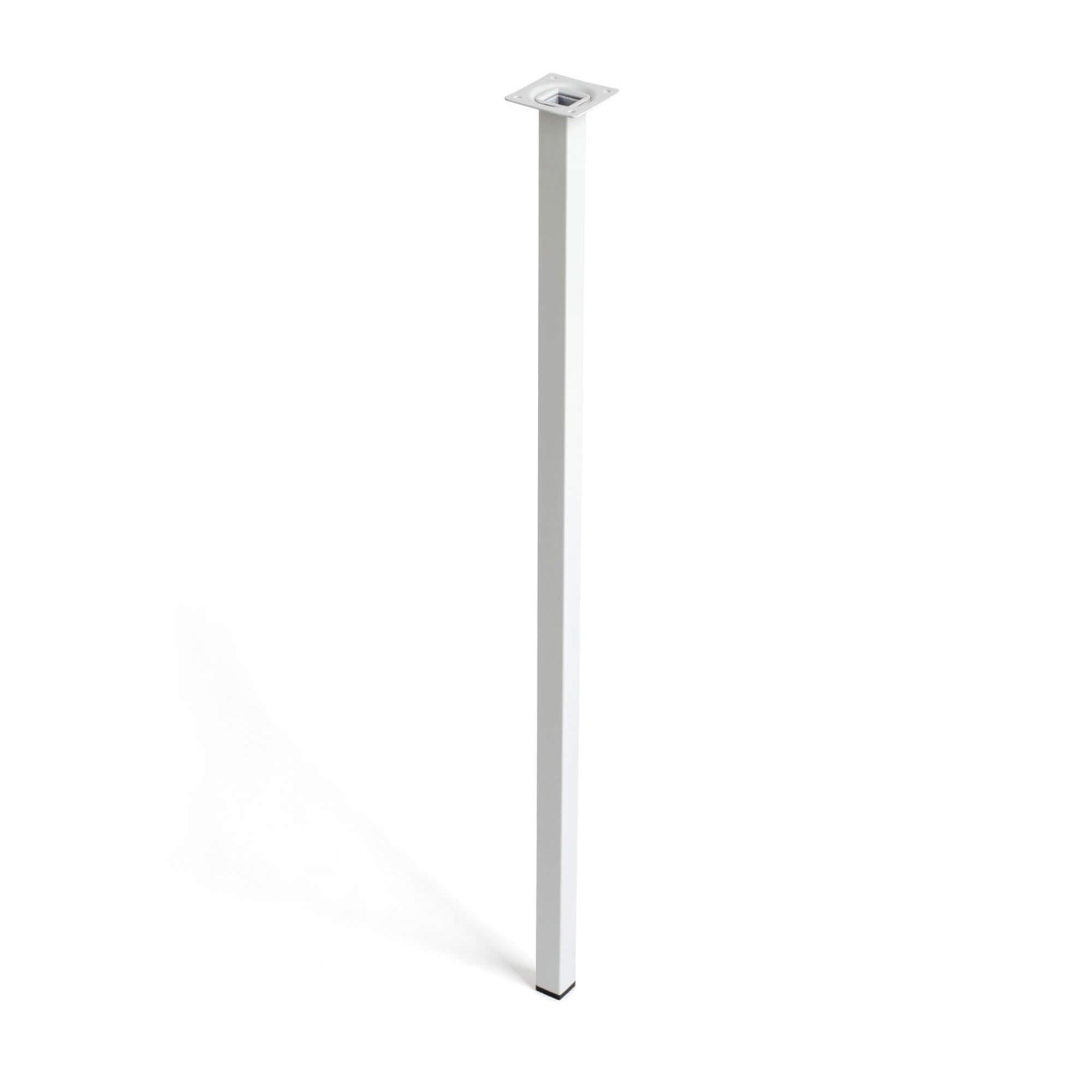 Pata para mesa o encimera de acero color blanco altura 80 cm - 7