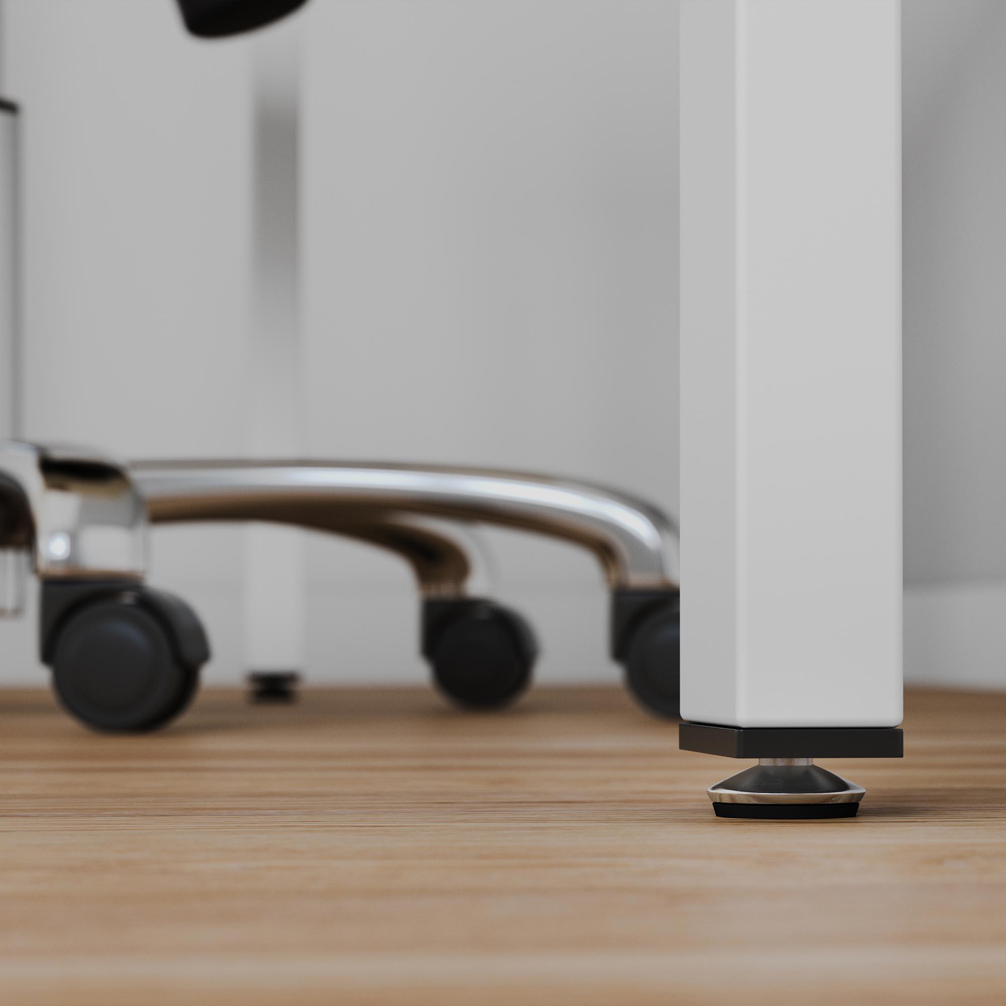 Lote 4 Pés Niveladores Metal M10 Borracha Cinzento - 9