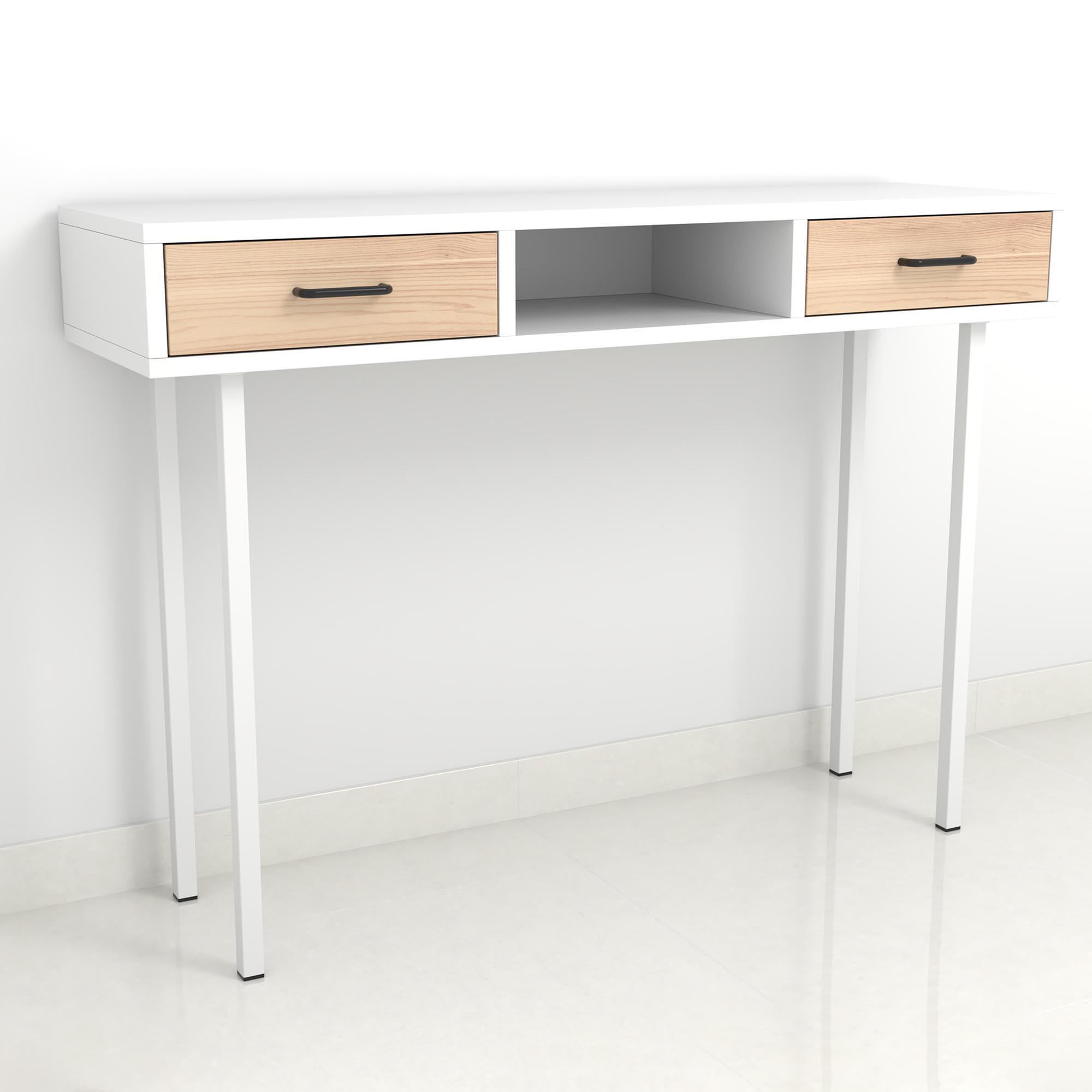Pata para mesa o encimera de acero color blanco altura 80 cm - 4