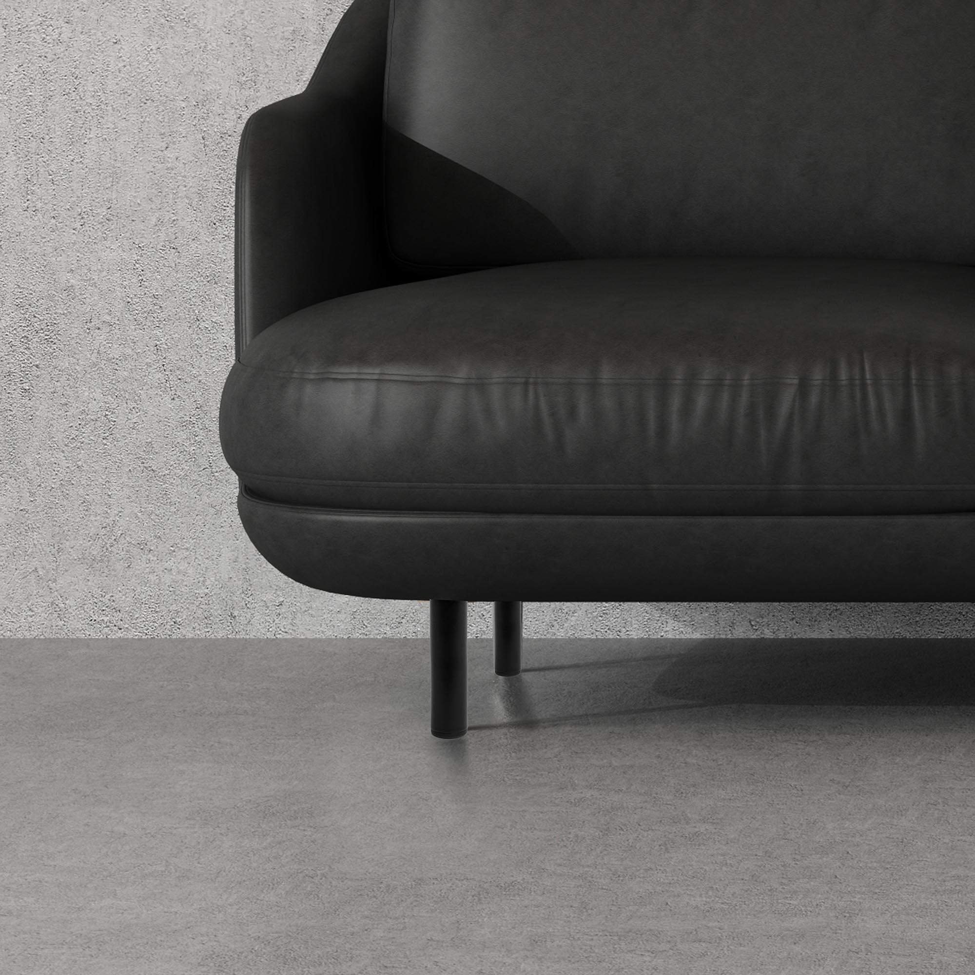 Pé Redondo Aço Altura 100mm Diâmetro 30mm Preto - 9