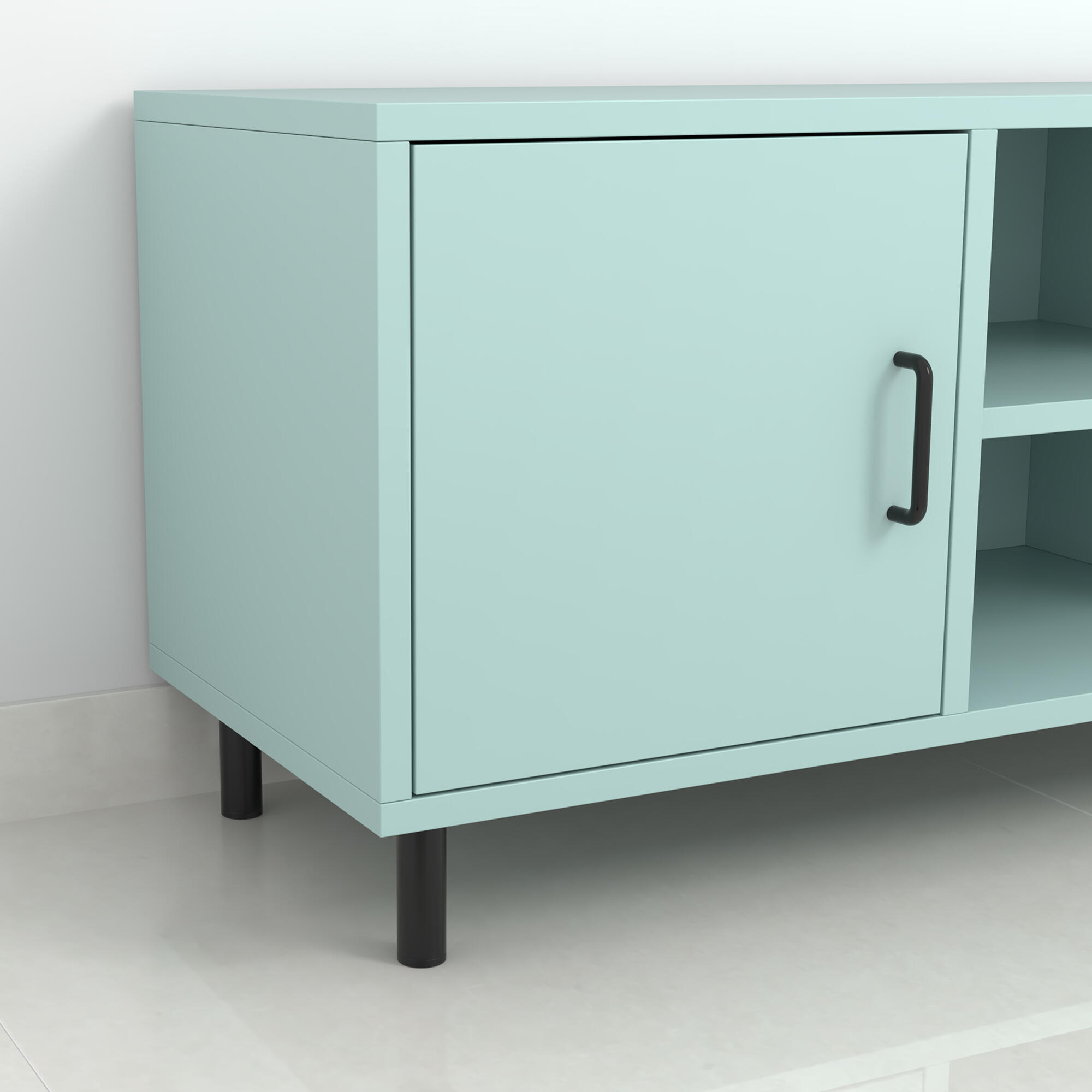 Pé Redondo Aço Altura 100mm Diâmetro 30mm Preto - 5