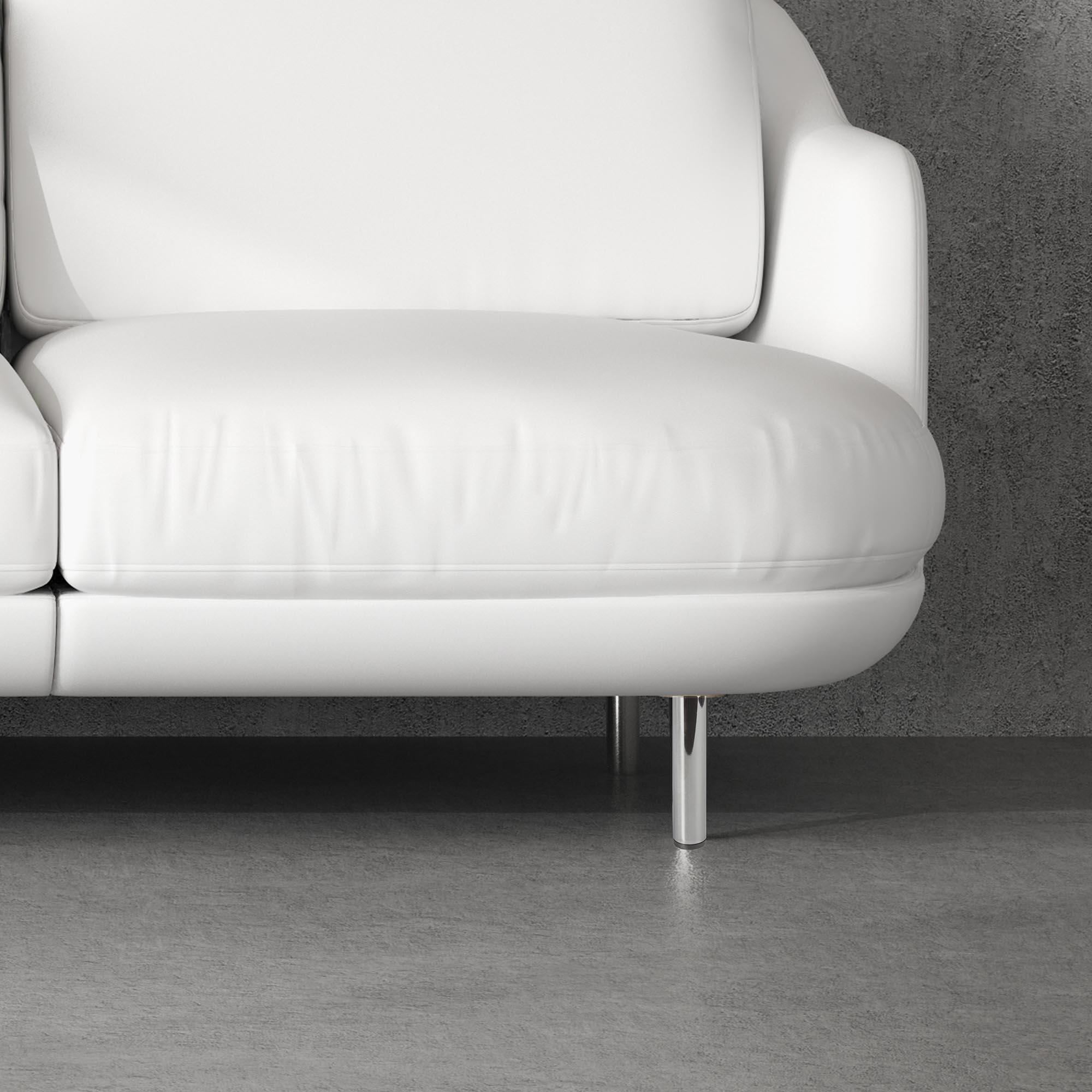 Pata para mueble de acero color gris altura 10 cm - 3