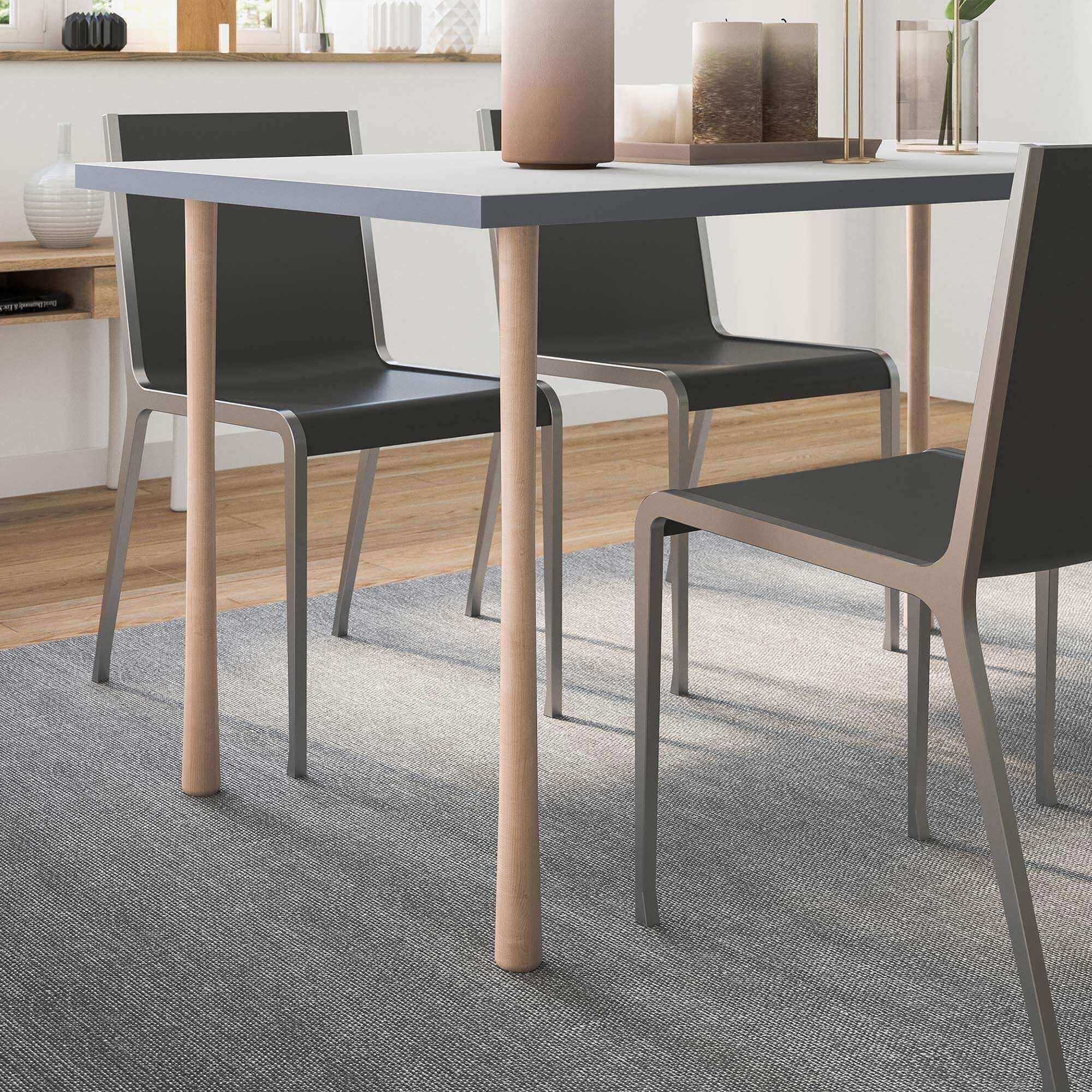 Gamba per mobili REI 2-948.720.95 in legno naturale  P 4.6 x H 72 cm - 2