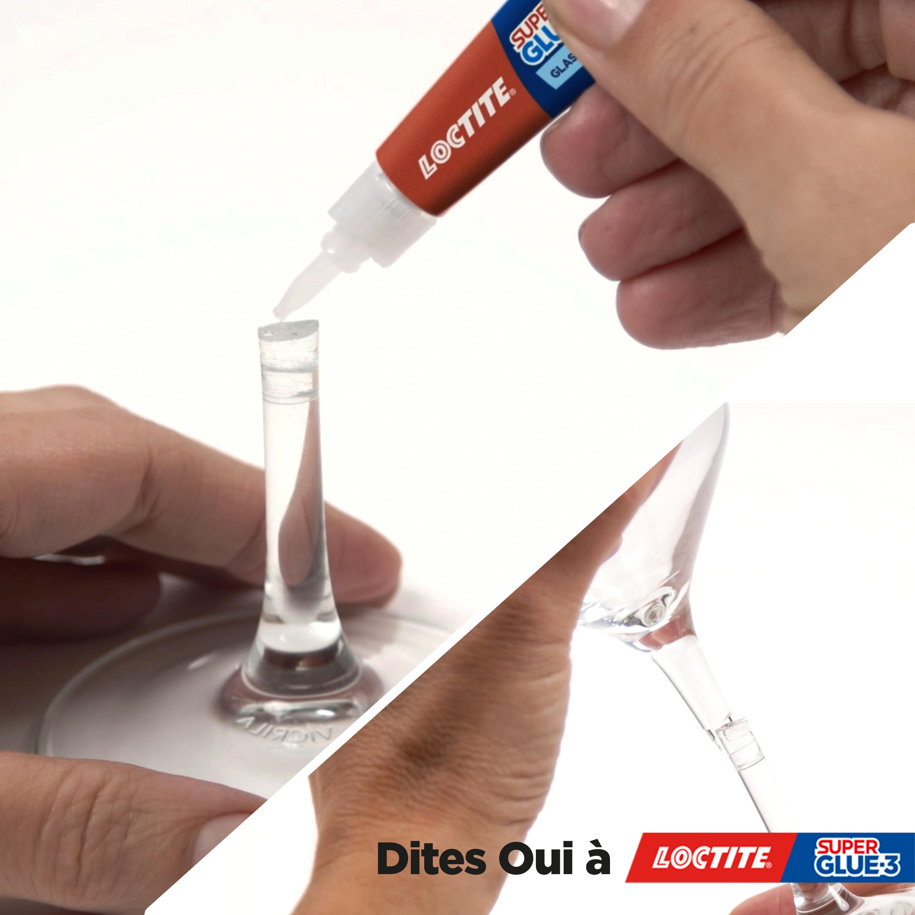 Colle d'assemblage liquide cyano LOCTITE Superglue3 spécial verre transparent 3g - 5