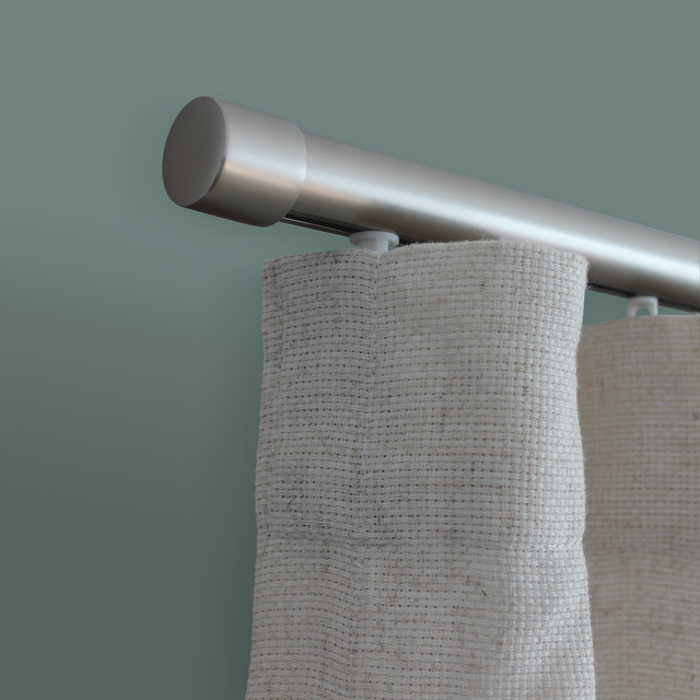 Kit de rail à rideaux aluminium Burny gris, 200 cm