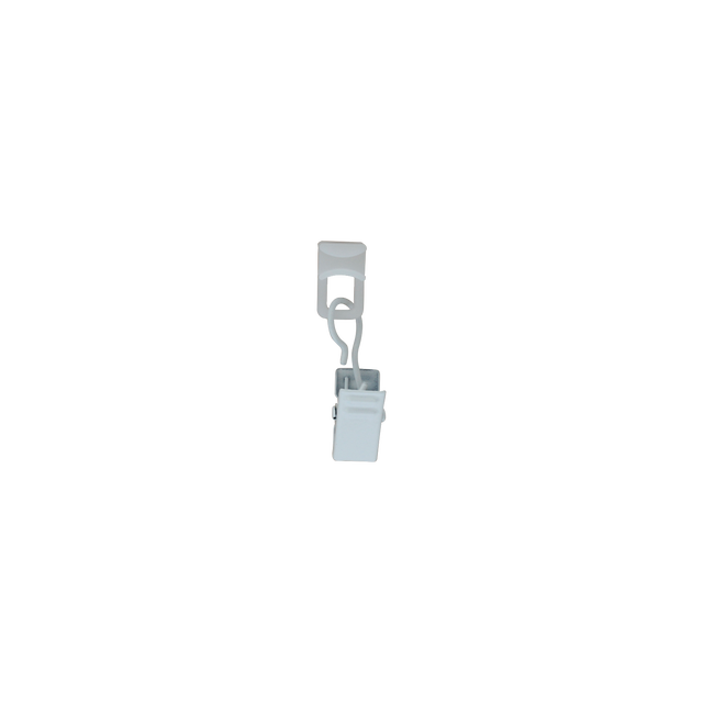 24 Ganchos para riel de cortina metal metal clip acero blanco 2.7cm INSPIRE