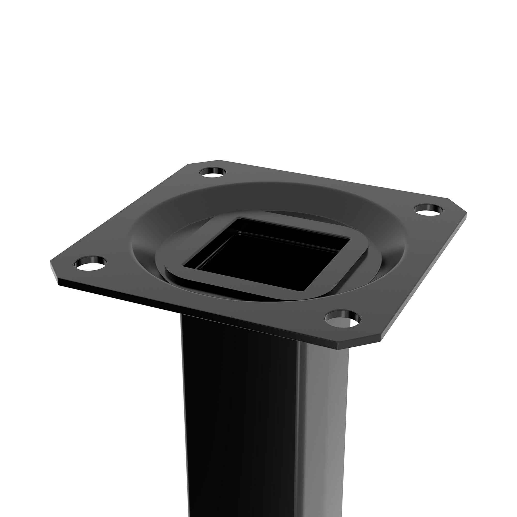 Piede per mobili REI 2-400G.300.03 in acciaio nero lucido  L 2.5 x P 2.5 x H 30 cm - 2