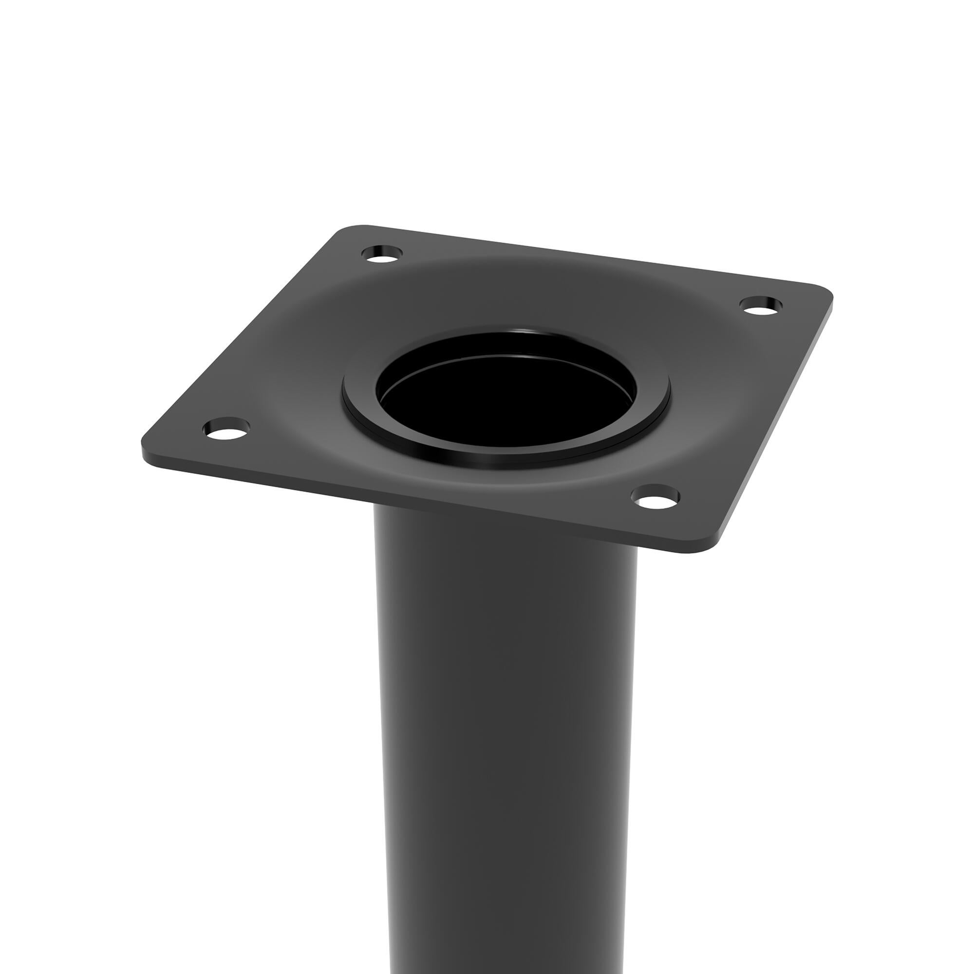 Gamba per mobili REI 2-401G.800.03 in acciaio nero lucido ø 3 x H 80 cm - 2