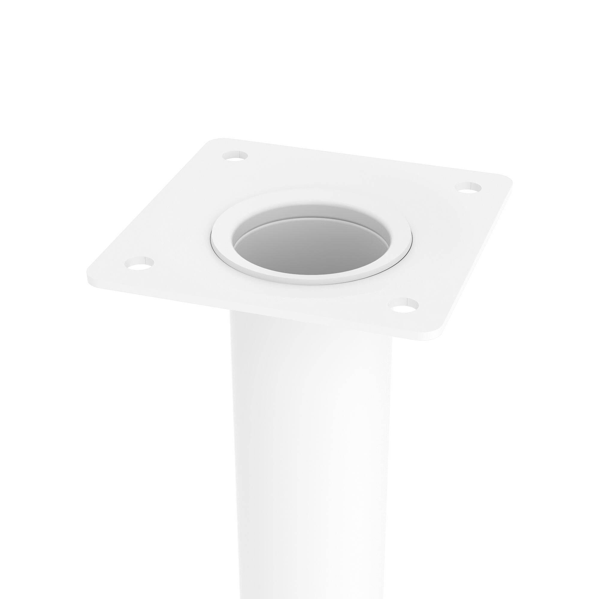 Pata para mesa o encimera de acero color blanco altura 80 cm - 5