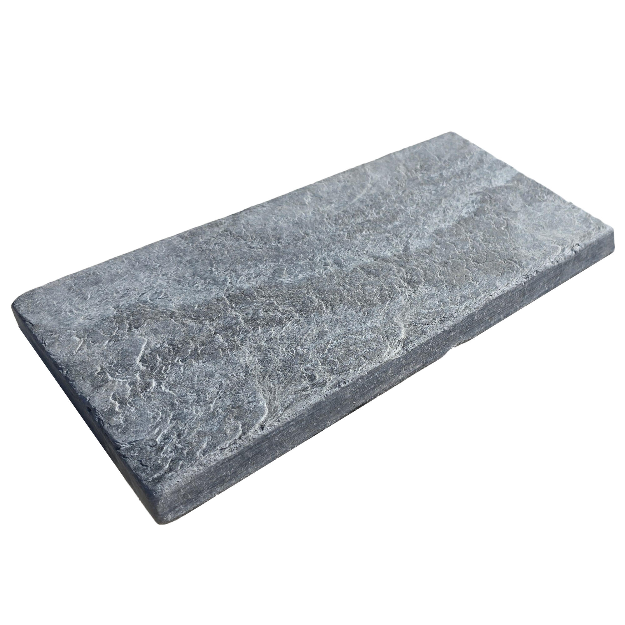 Pack de 10 peldaños coronación de piscina efecto piedra gris 60x3cm espesor 30mm