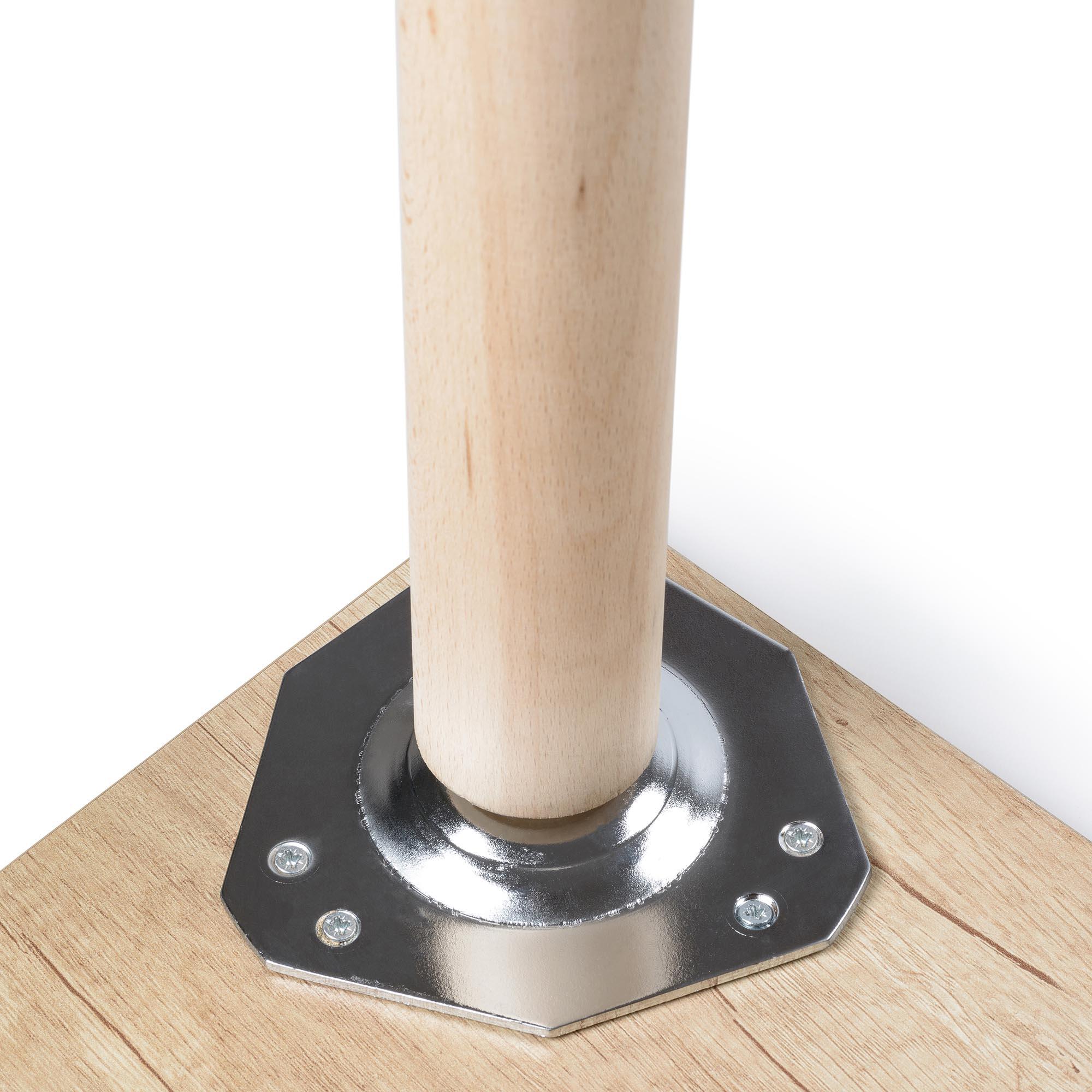 Piastra base per gamba o ruota REI 7-410.21  in acciaio M10  H130mm L130mm - 4