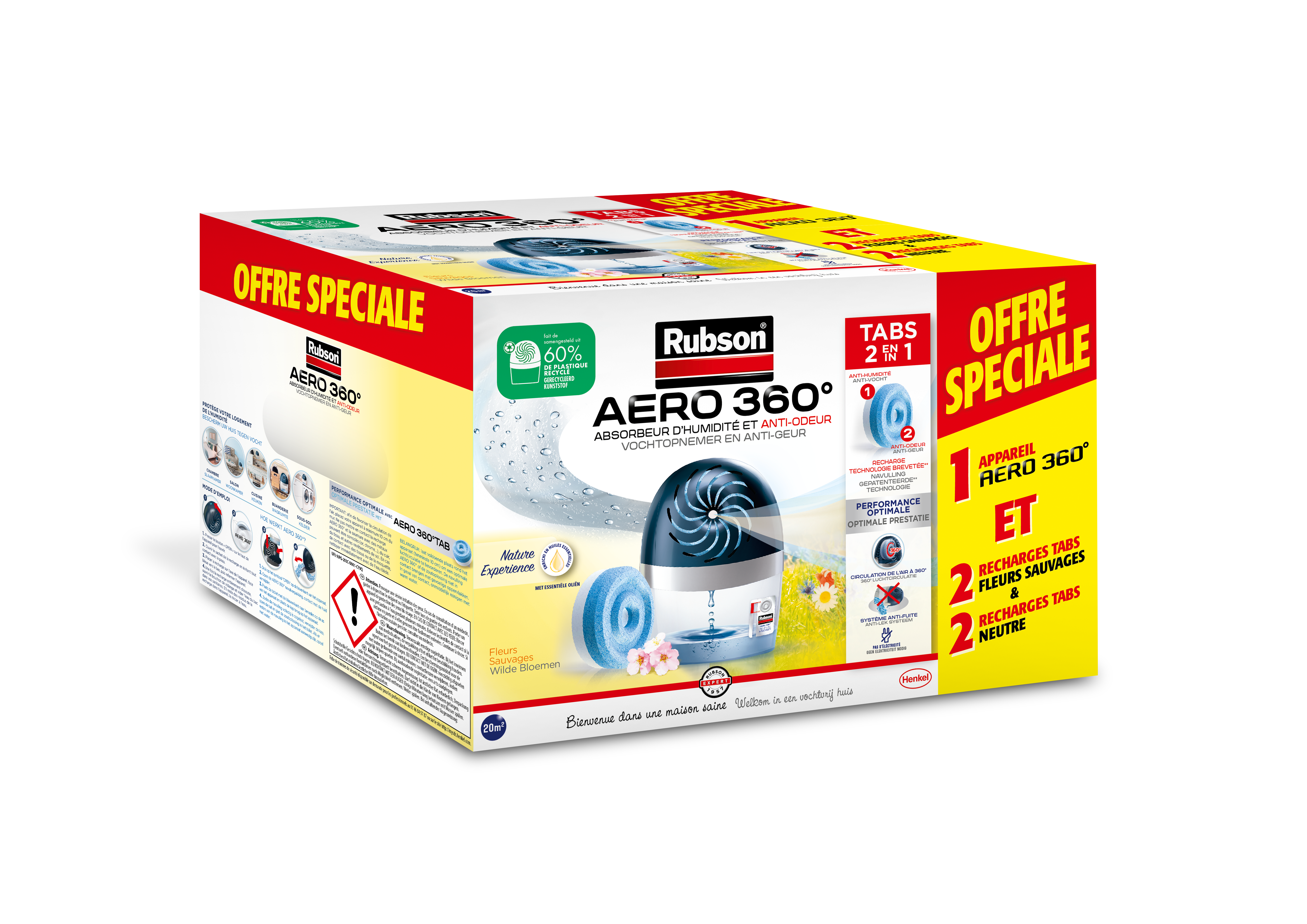 Promo Lot De 4 Recharges Aéro 360° Rubson chez Carrefour