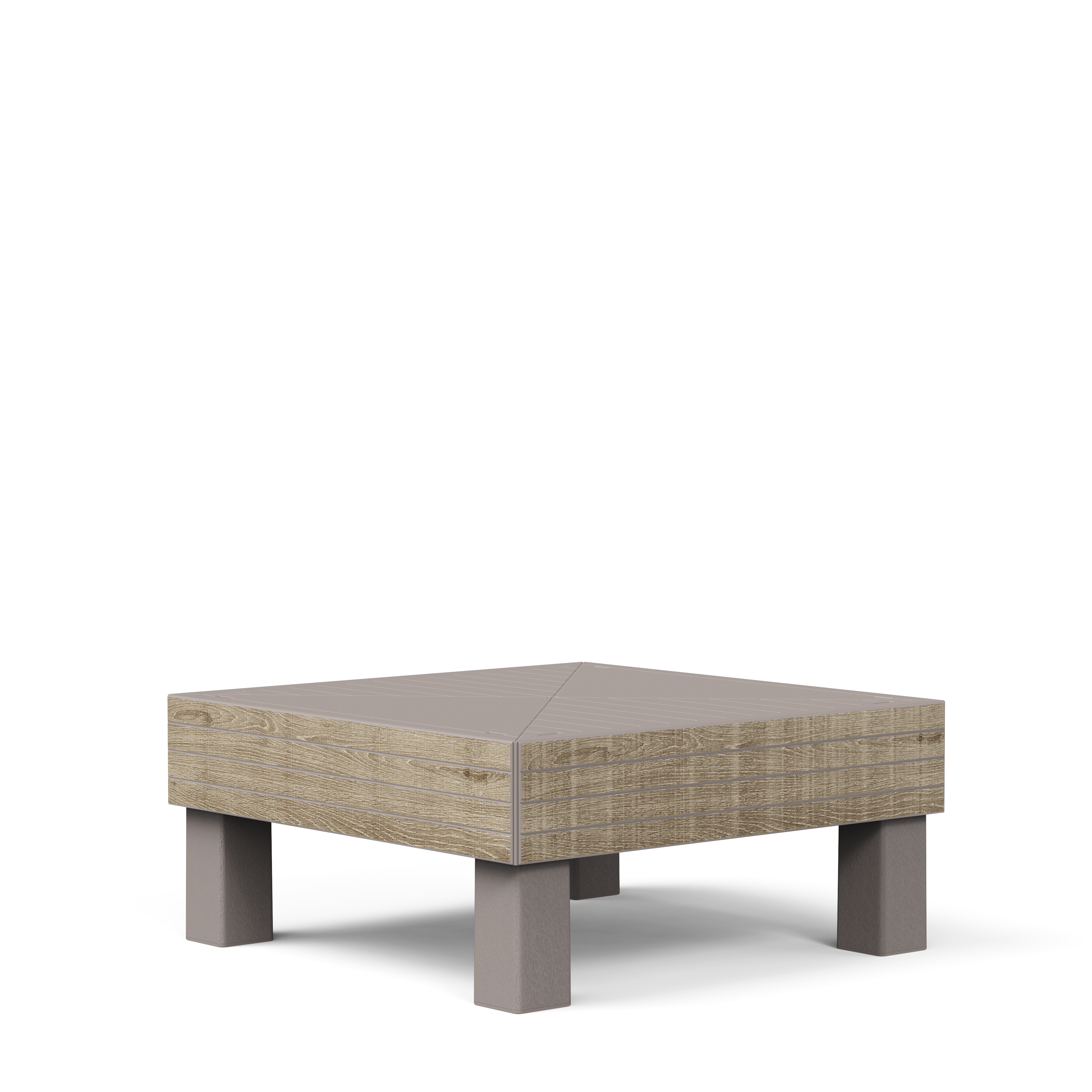 Mesa auxiliar de jardín de polipropileno elements negro de 65x29x65 cm