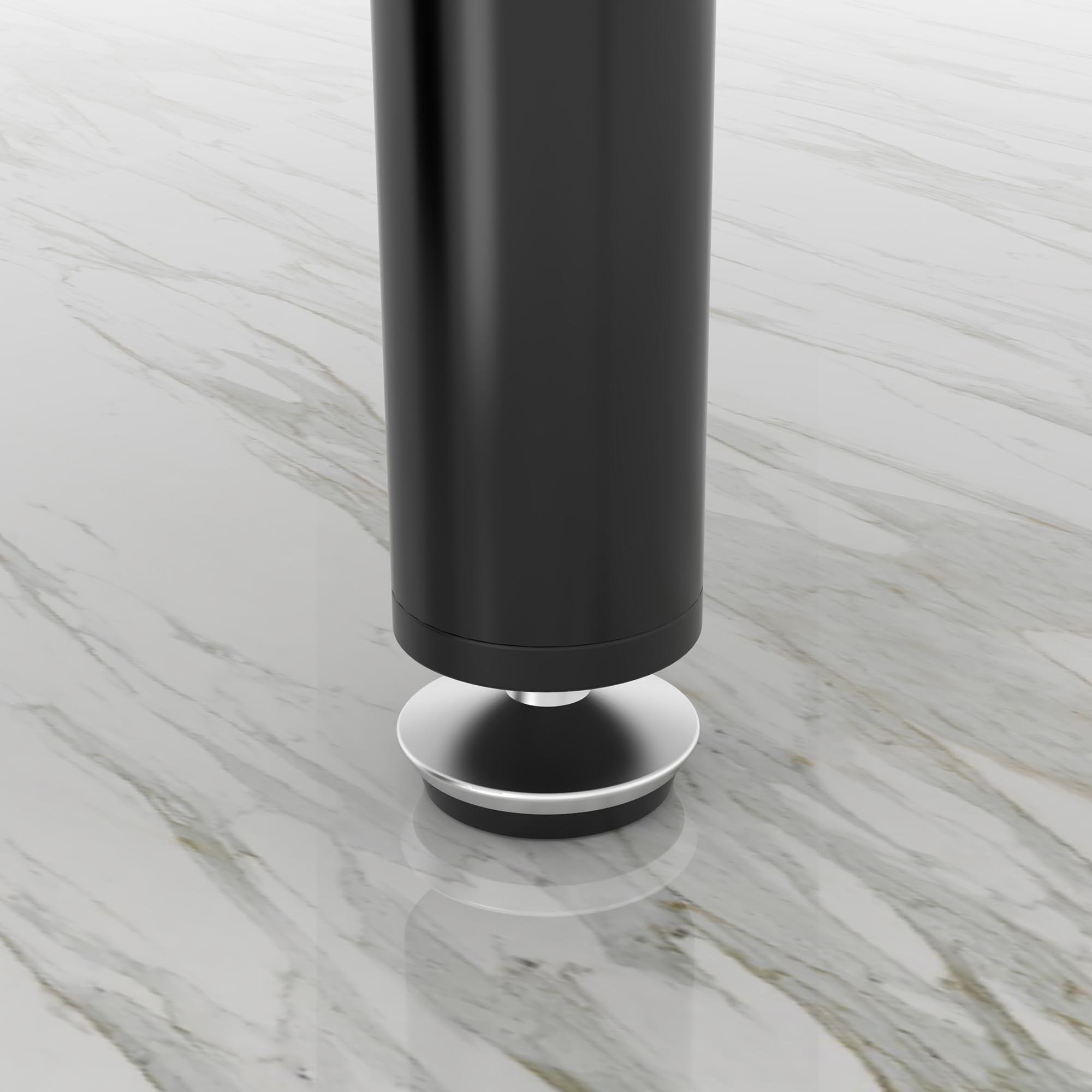 Lote 4 Pés Niveladores Metal M10 Borracha Cinzento - 5