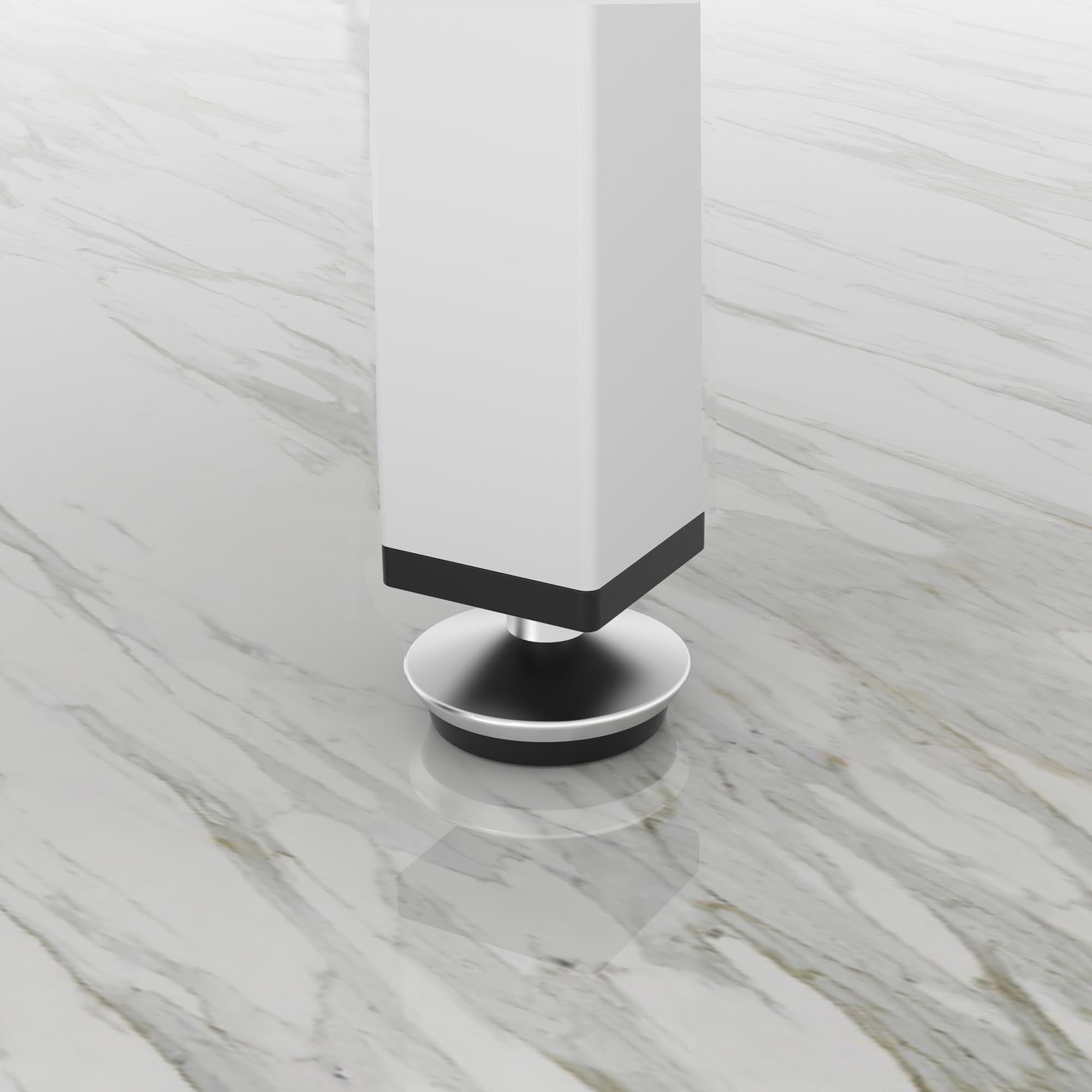 Lote 4 Pés Niveladores Metal M10 Borracha Cinzento - 4