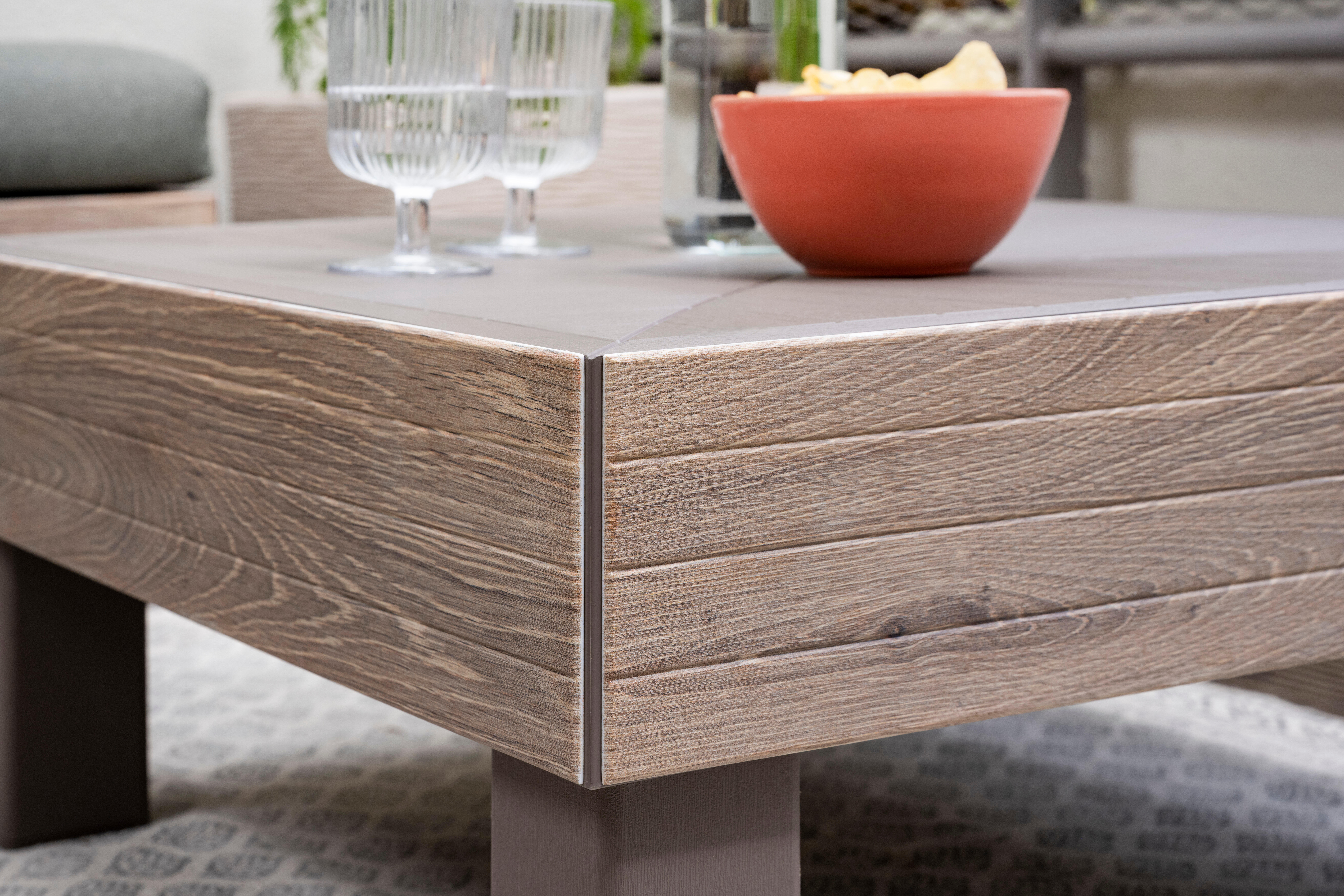 Mesa auxiliar de jardín de polipropileno Elements negro de 65x29x65 cm - 3