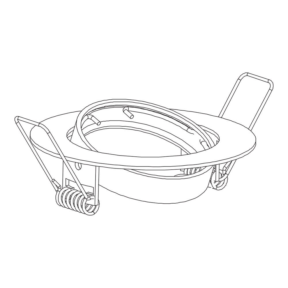 Downlight empotrable blanco redondo pintado compatible con bombilla GU10 orientable ALVERLAMP IP20 - Foco empotrable para techos - 3