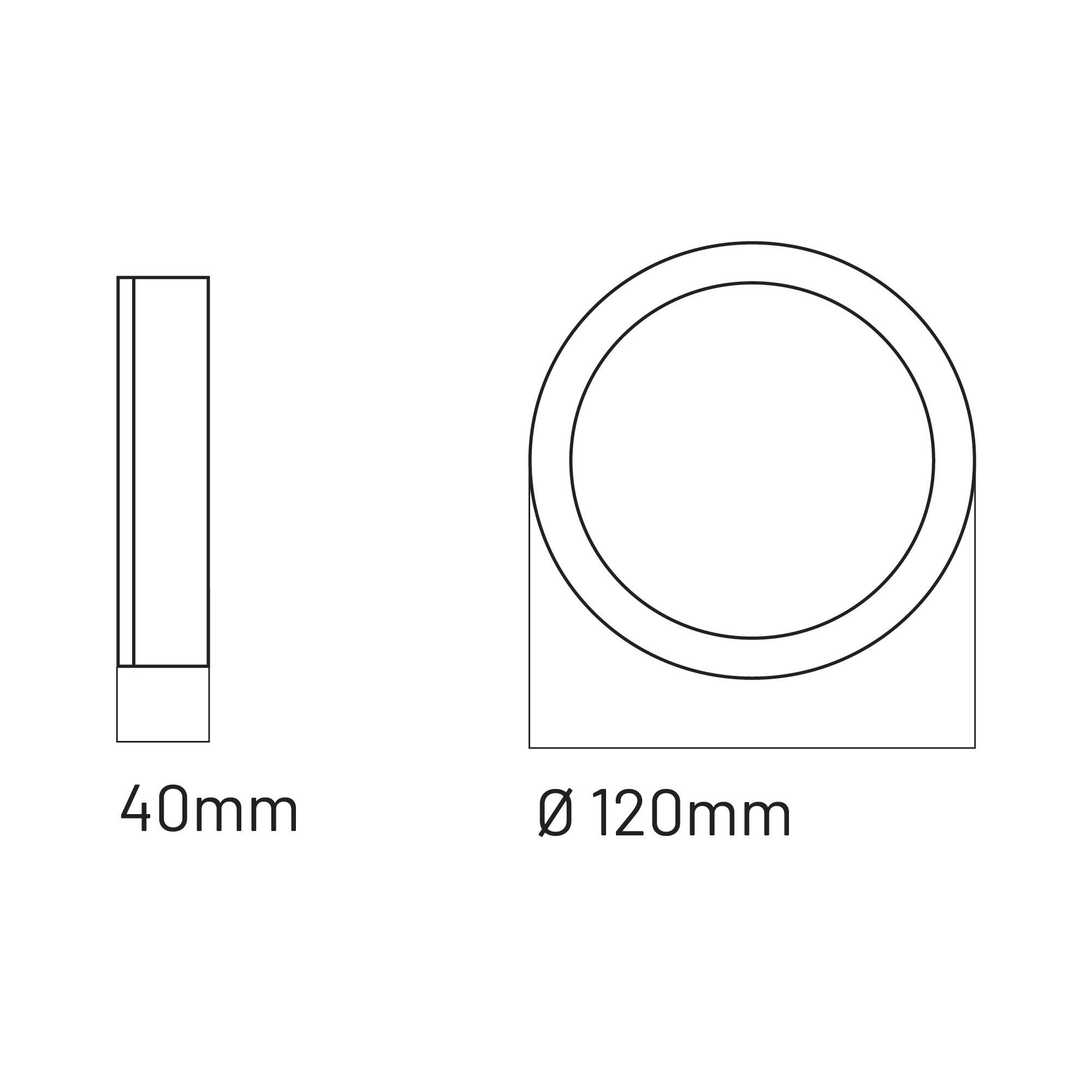 Downlight LED de superficie ALVERLAMP blanco redondo ø12 cm 768 luz blanco neutro 4000K IP20 - Foco LED de superficie para techos - 2